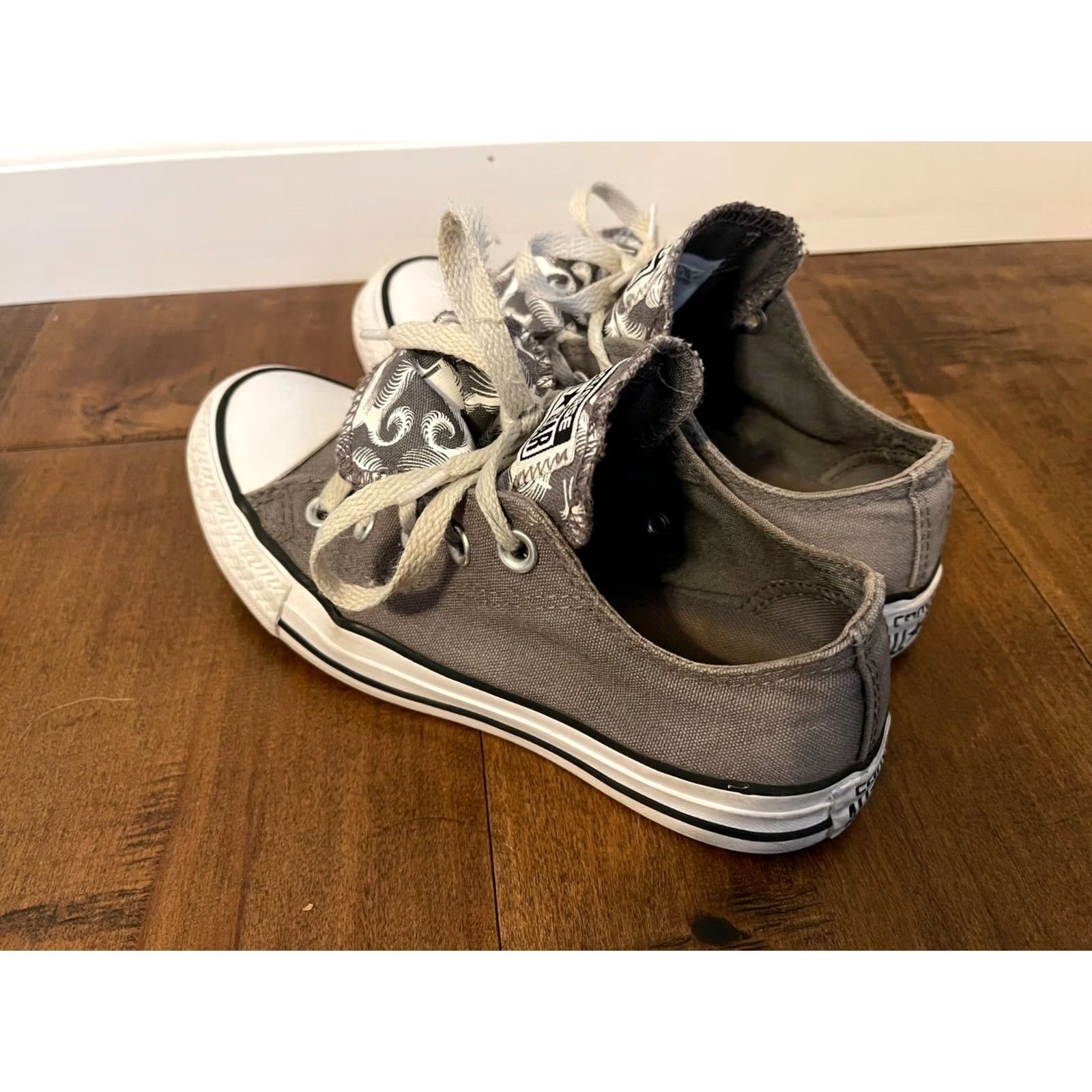 Converse Converse All Star Chuck 546422F Gray Ox Double Tongue Fern Leaf Women’s 5 Sneaker Size US 5 / IT 35 - 3 Thumbnail
