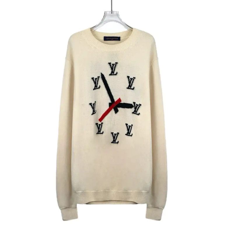 Louis Vuitton Louis Vuitton Beige Wool Knit Sweater for Women 0089 Size L / US 10 / IT 46 - 1 Thumbnail