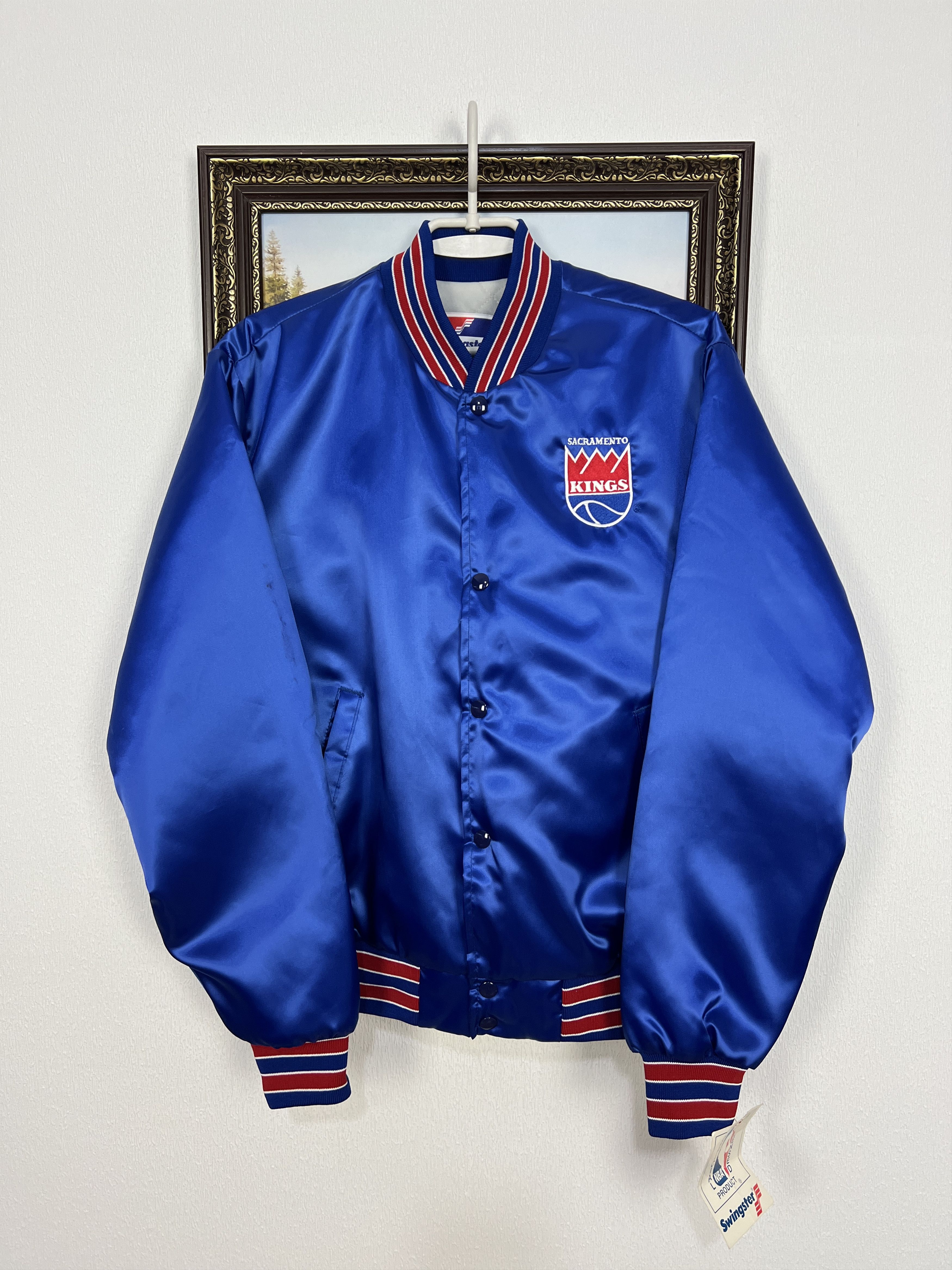 Vintage 80's Swingster Sacramento Kings NBA Blue Bomber