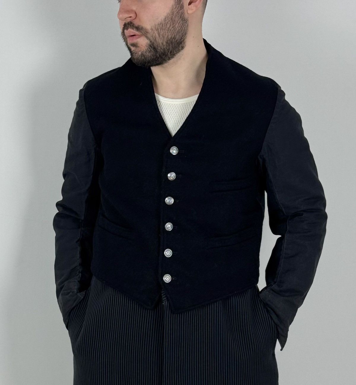 Vintage 60’s Vintage British Railways Guards Wool Short Chore Jacket Size US S / EU 44-46 / 1 - 1 Thumbnail
