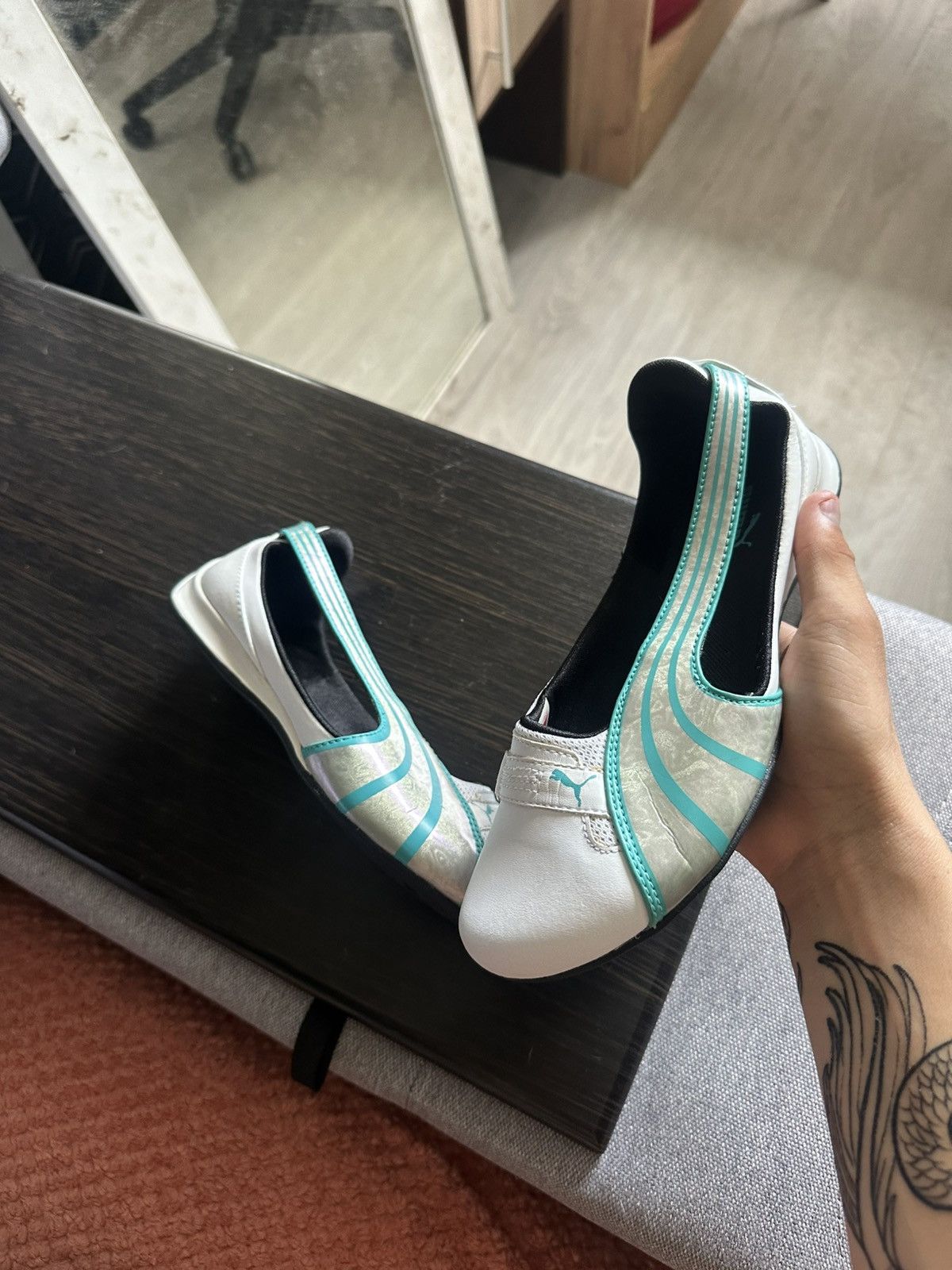 Puma Puma Vintage White Ballet Womens Shoes Y2K Size US 7 / IT 37 - 1 Thumbnail