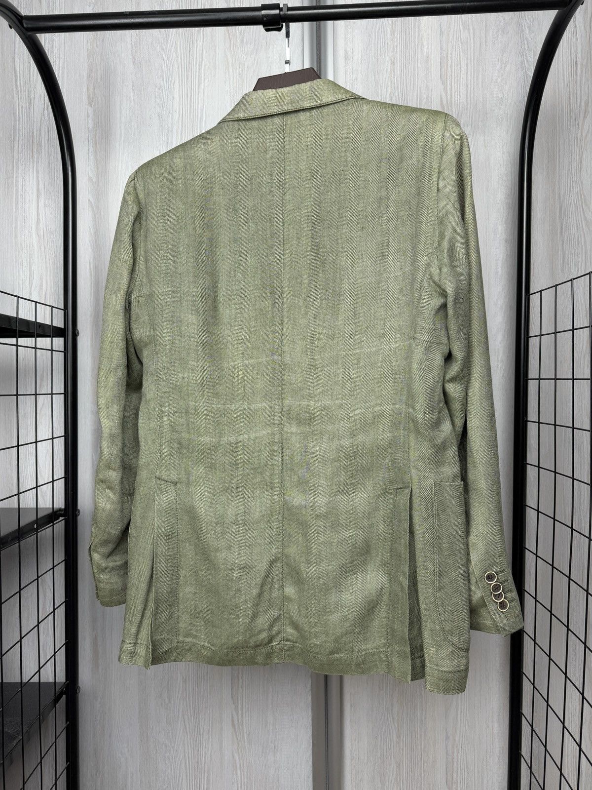 Lardini Lardini Pure Linen Multicolor Striped lining 3 button blazer Size 38R - 8 Thumbnail