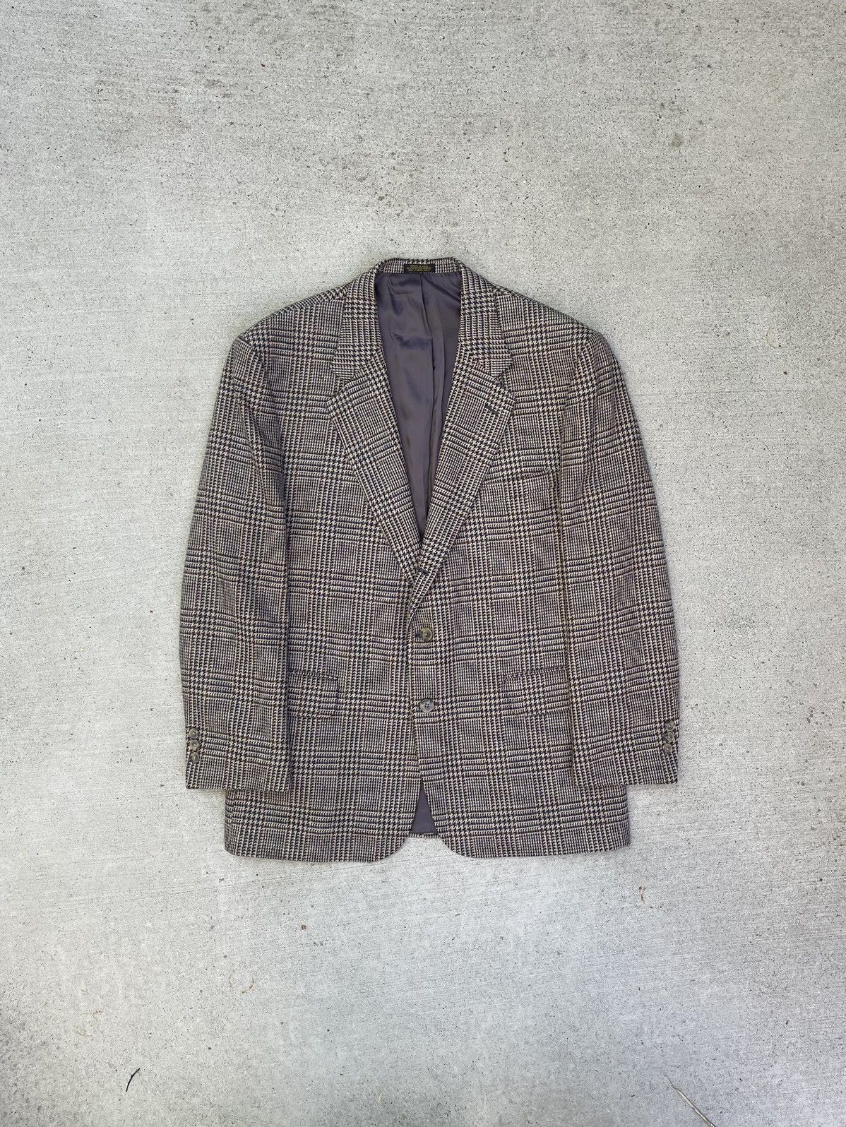Eddie Bauer × Vintage Eddie Bauer Houndstooth Plaid Tweed Sport Coat Size 44R - 1 Thumbnail