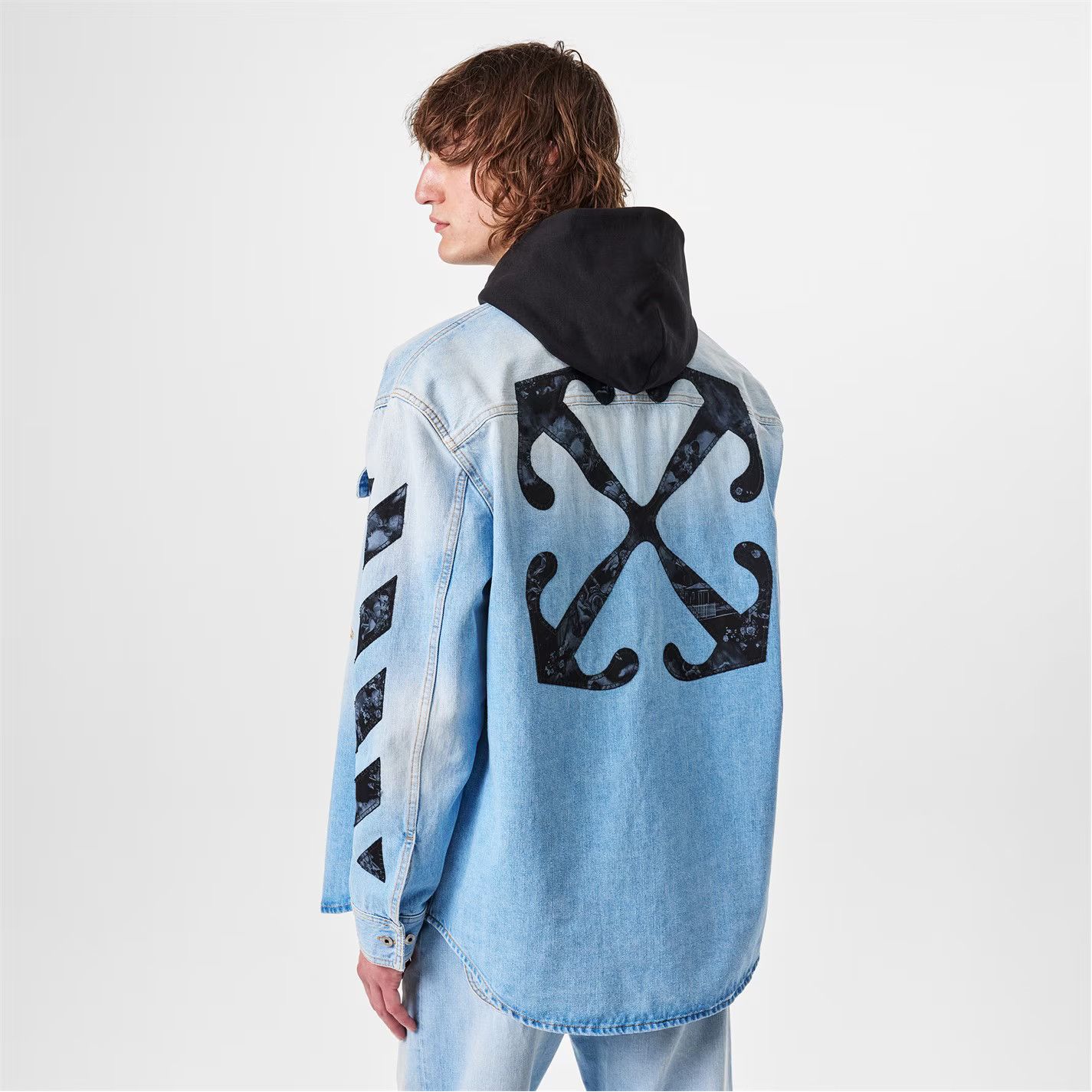 Off-White o1g2r1mq0326 Long Sleeve Denim Shirt in Blue Size US M / EU 48-50 / 2 - 3 Thumbnail