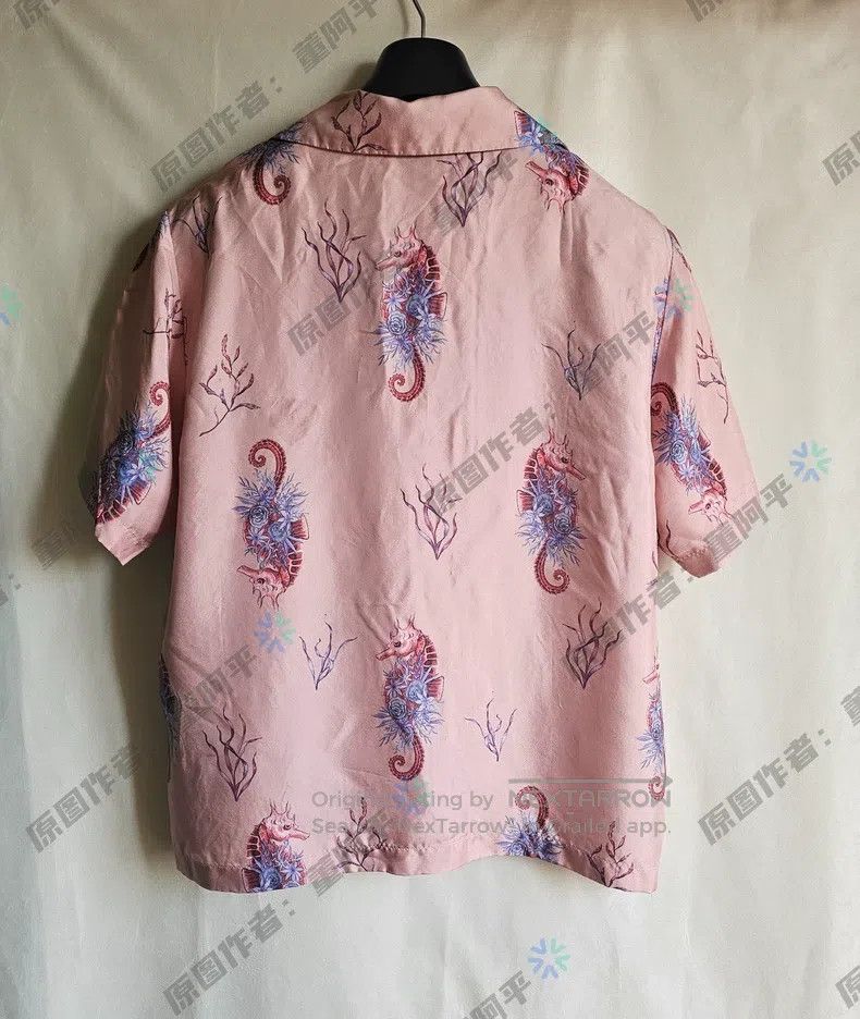 Amiri Amiri Short Sleeve Shirt with Pink Hippo Print Size US L / EU 52-54 / 3 - 3 Thumbnail