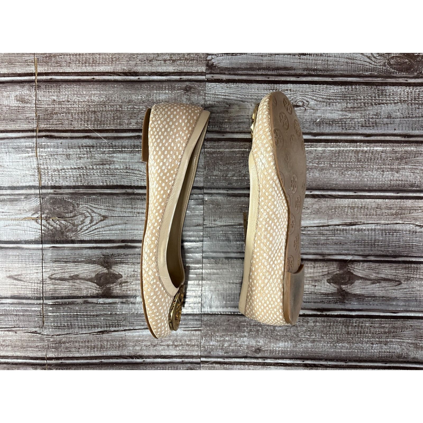 Tory Burch Tory Burch Napa Leather Minnie Travel Ballet Flat Size 7.5 M Size US 7.5 / IT 37.5 - 5 Thumbnail