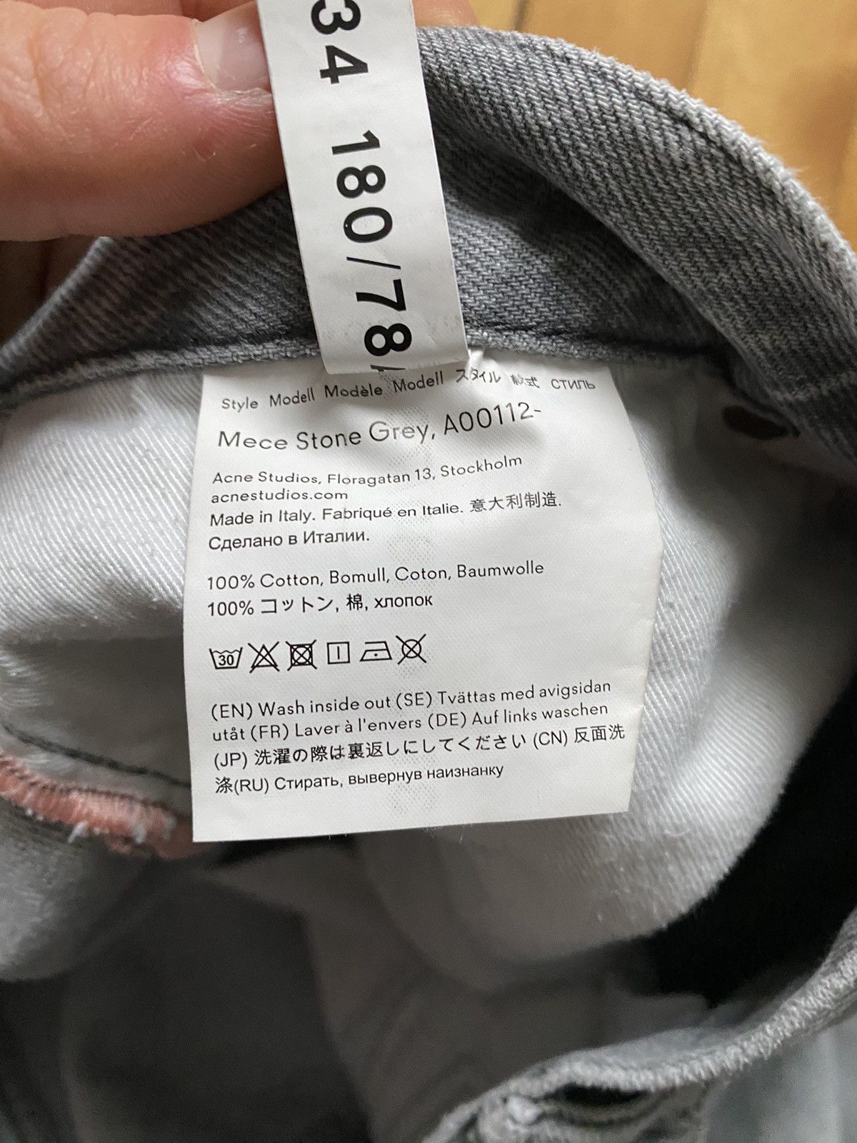 Acne Studios Mace Stone Grey Acne jeans Size US 30 / EU 46 - 6 Thumbnail