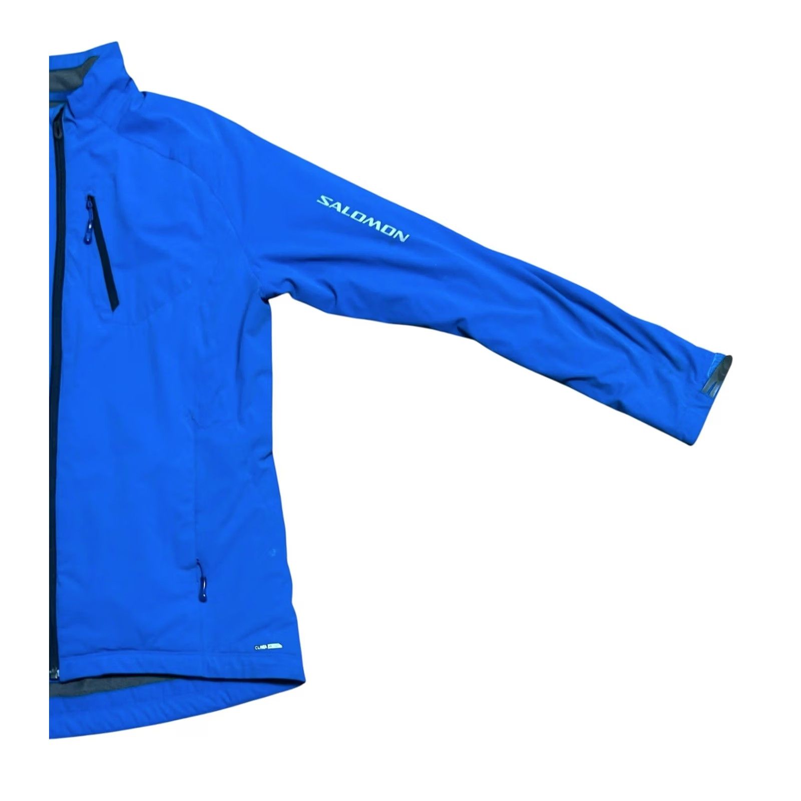 Salomon Salomon Men's Soft Shell Fleece Jacket Full Zip Blue Size M sweater Size US M / EU 48-50 / 2 - 3 Thumbnail