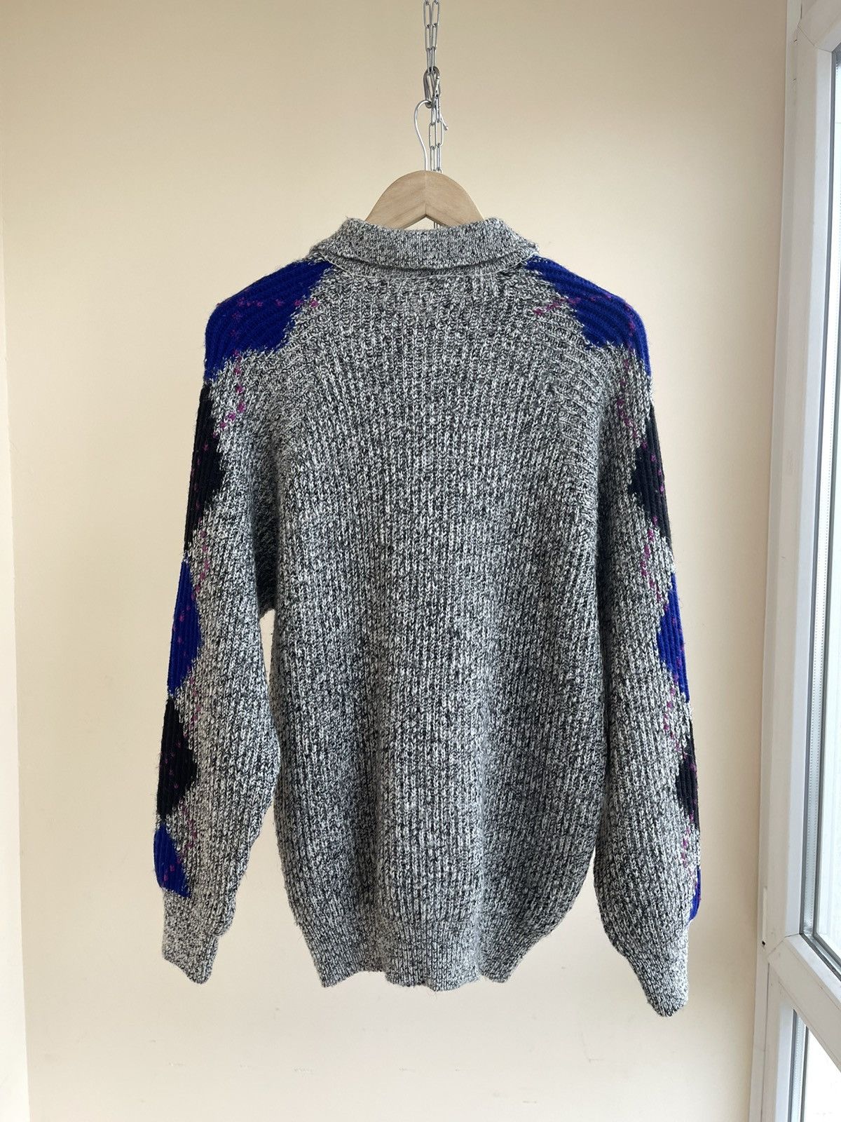 Kappa Robe di Kappa Argyle Print Wool Knit Sweater Vintage 80s 90s Size US L / EU 52-54 / 3 - 2 Thumbnail