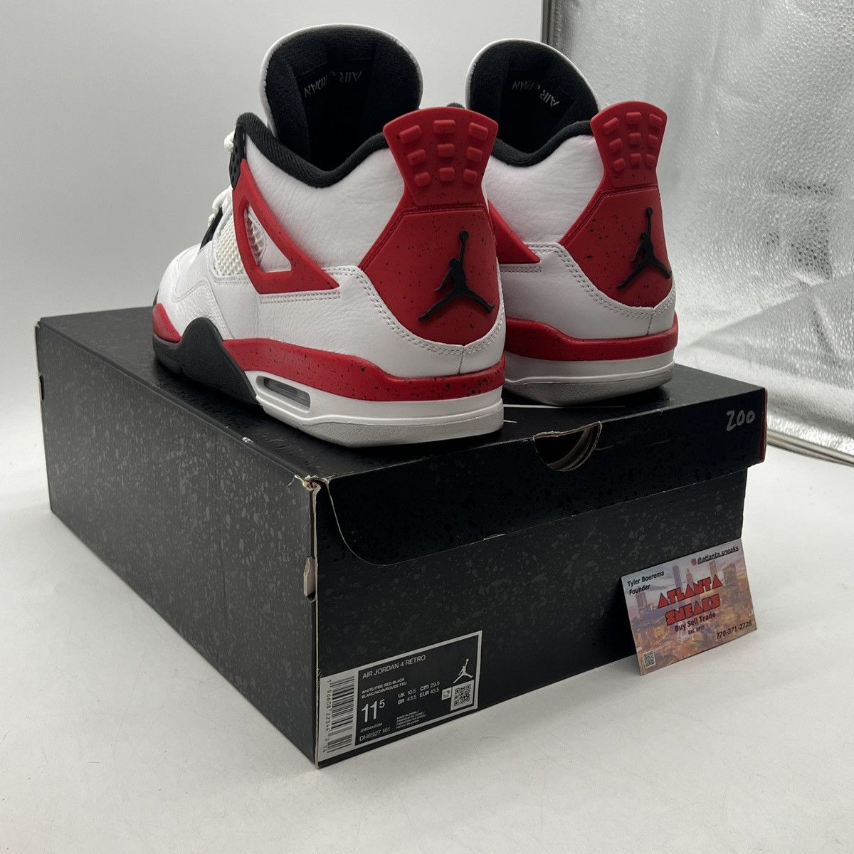 Jordan Brand Air Jordan 4 red cement Size US 11.5 / EU 44-45 - 4 Thumbnail