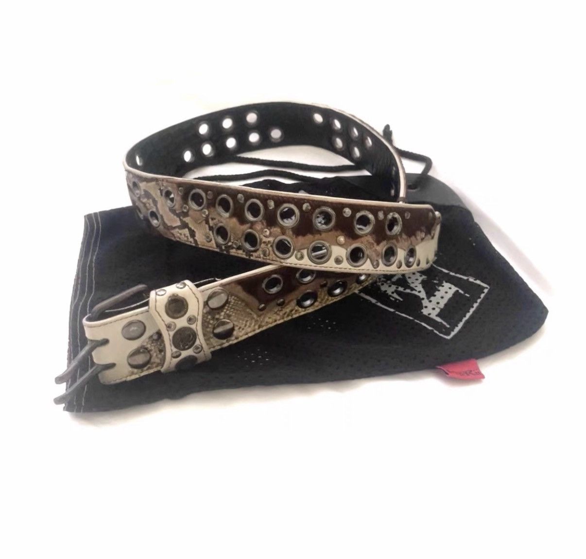 KMRii kmrii snake skin leather belt Size 32 - 3 Thumbnail