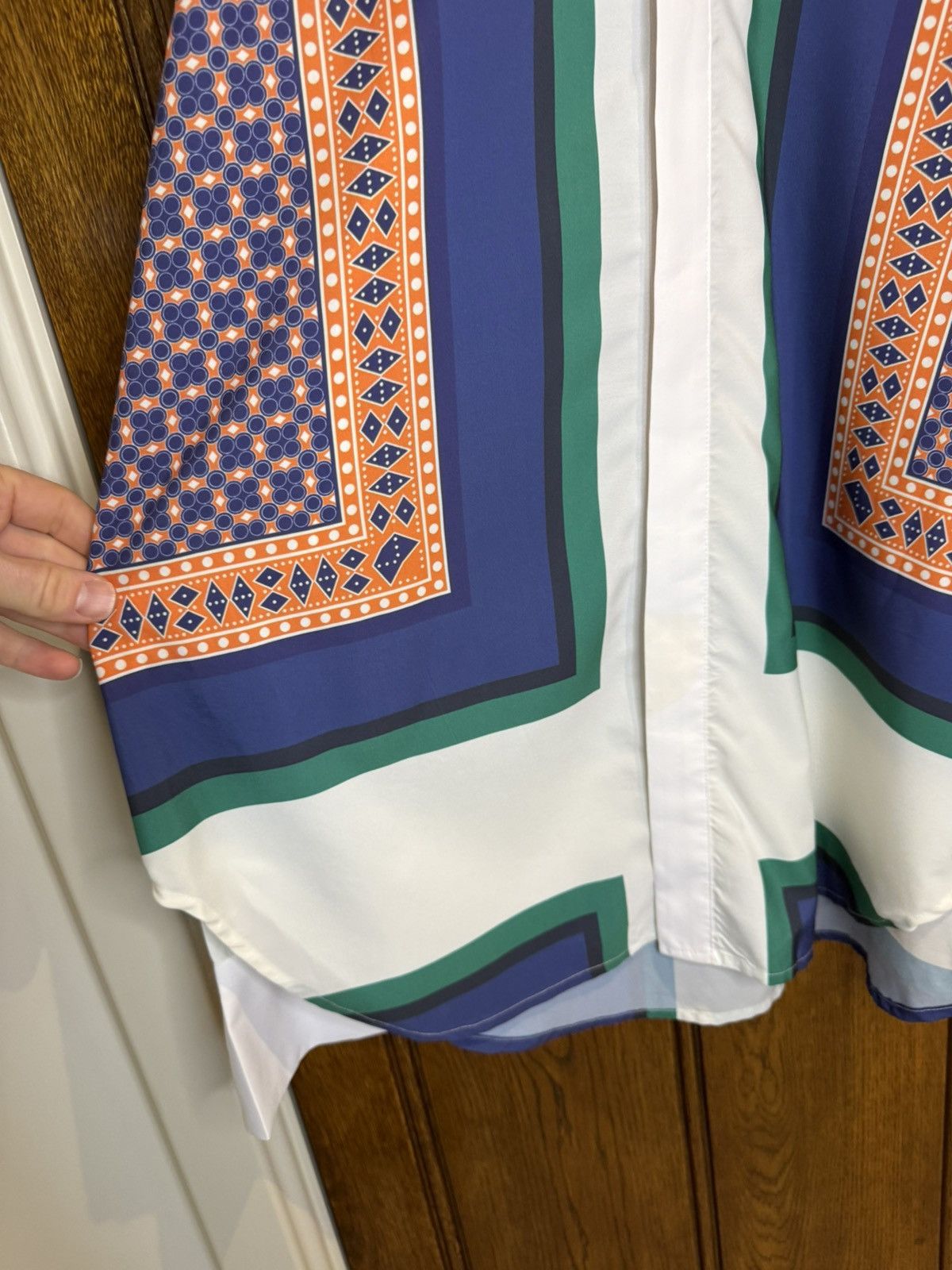 MNML MNML Kanye Coachella shirt grail white colour block pattern Size US L / EU 52-54 / 3 - 13 Thumbnail