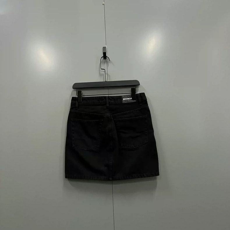 Balenciaga Balenciaga Black denim short skirt Size 37" - 2 Thumbnail