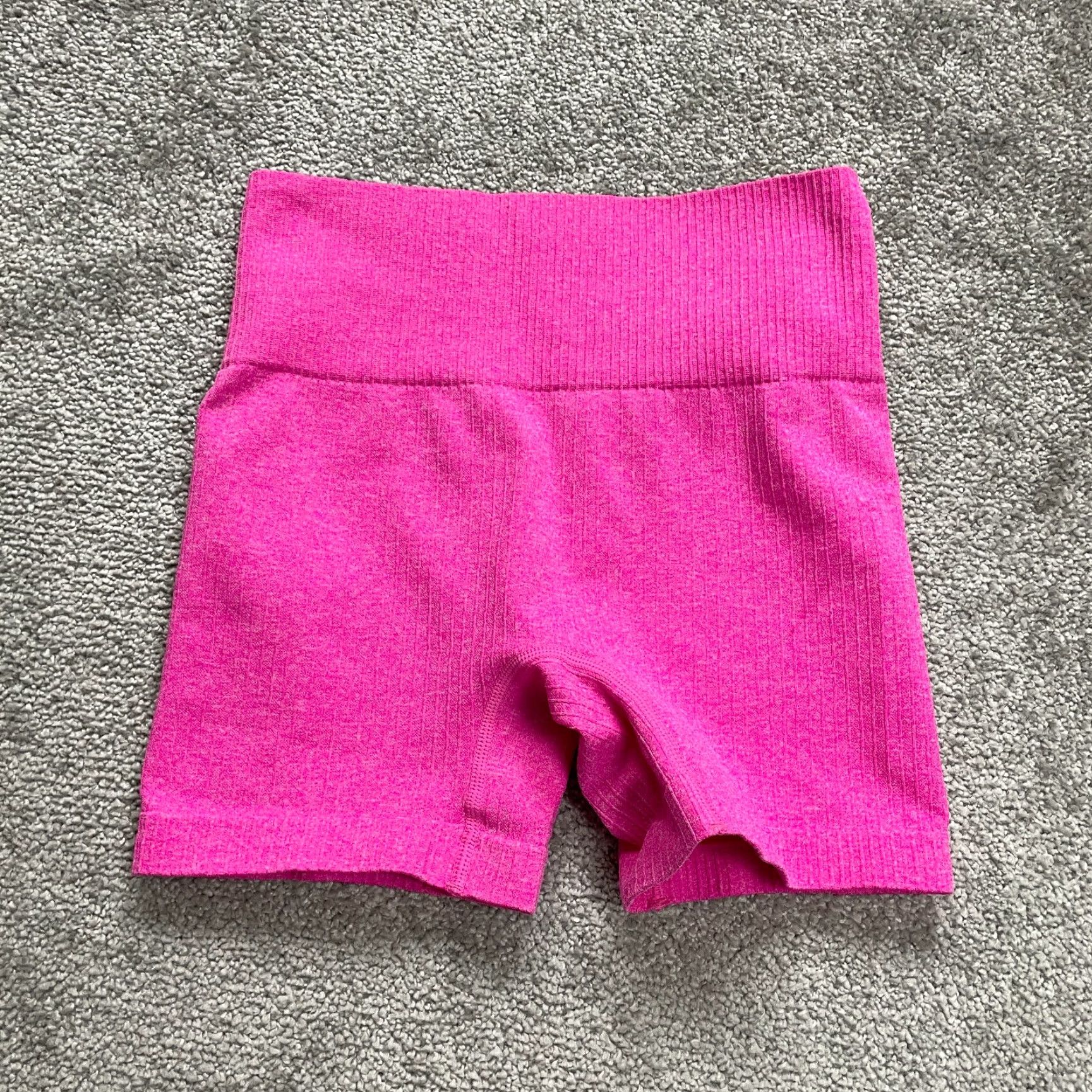 Pinko Unbranded Compression Shorts Juniors Small Pink Bike Active Running 24x4 Stretch Size 28" / US 6 / IT 42 - 2 Thumbnail