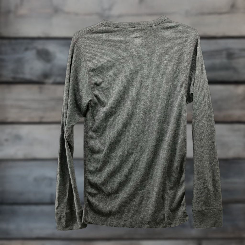 Ecko Unltd. Ecko Unltd. Thermal Long Sleeve Shirt Womens L Gray Crewneck Ruched Size L / US 10 / IT 46 - 1 Thumbnail