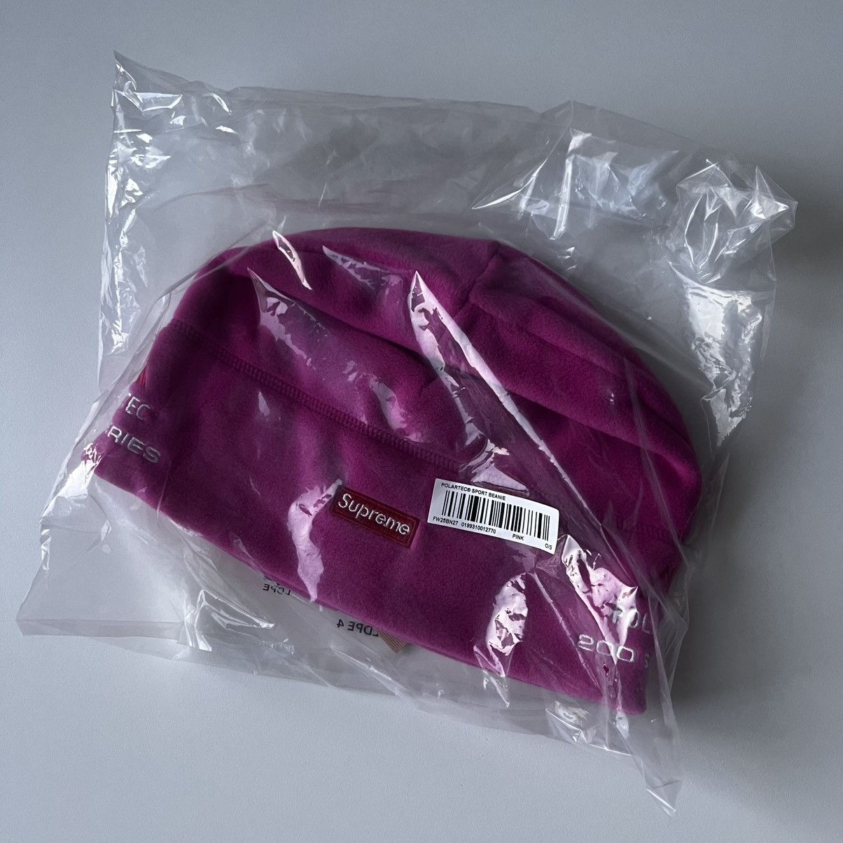 Supreme Supreme Polartec Sport Beanie Pink Size ONE SIZE - 2 Thumbnail