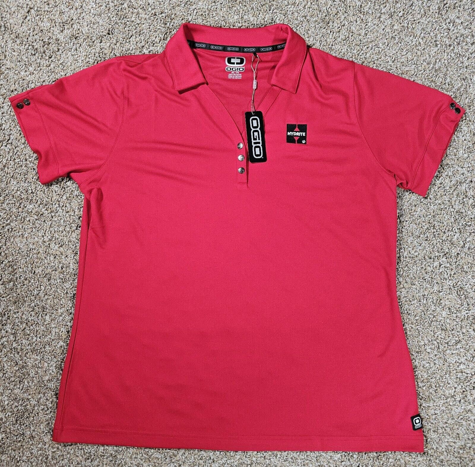 Ogio New OGIO Hydrite Womens Red Snap Polo Golf Shirt 2XL NWT Size XXL / US 16-18 / IT 52-54 - 1 Thumbnail