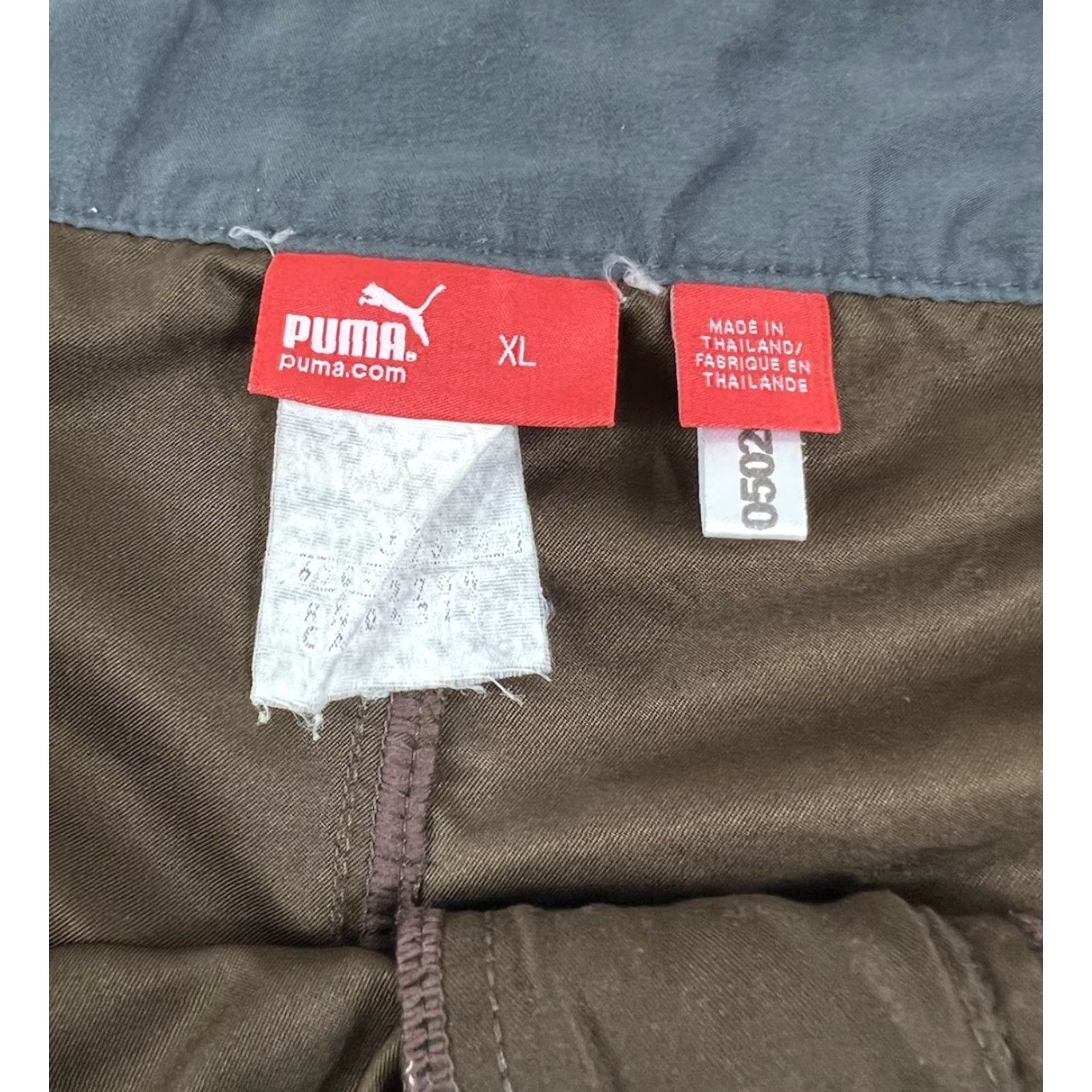 Puma PUMA Mens Board Shorts XL Brown Swim Trunk Y2K Beach Logo Bottoms Size US 36 / EU 52 - 6 Thumbnail