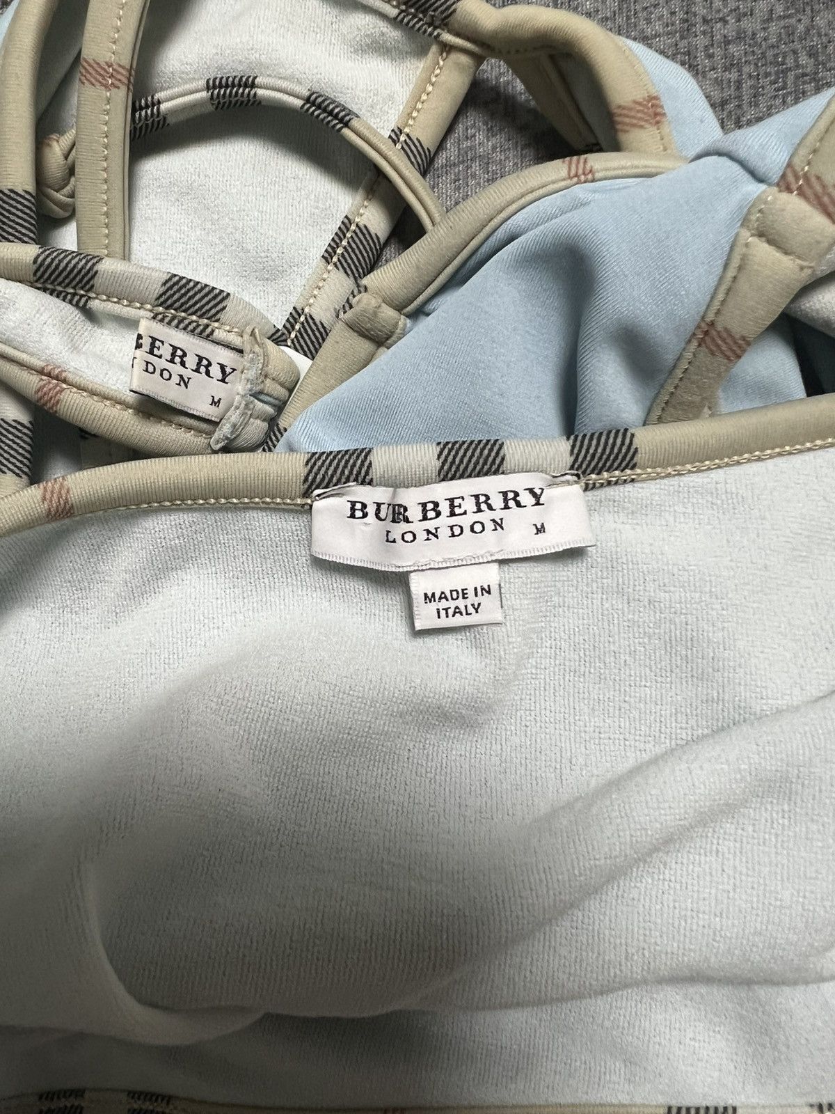 Burberry Bikini two pieces m blue nova check Size 29" - 2 Thumbnail