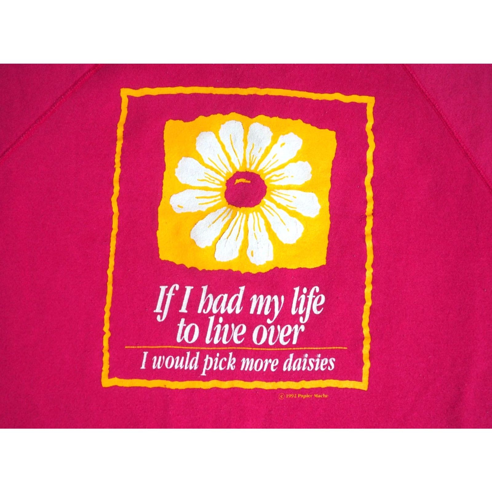 Hanes **VTG 90s Hanes Pink Flower Floral Art USA Pullover Sweatshirt XL** User: VTG 90s Hanes Pink Flower Floral Art USA Pullover Sweatshirt XL Size XL / US 12-14 / IT 48-50 - 3 Thumbnail