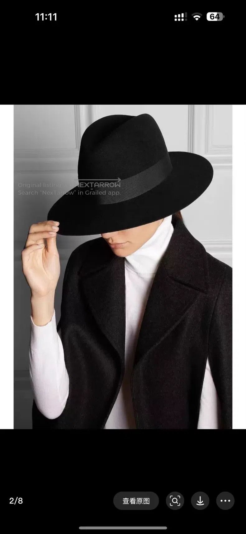 Saint Laurent Paris Saint Laurent Paris Top Hat i Size ONE SIZE - 5 Thumbnail