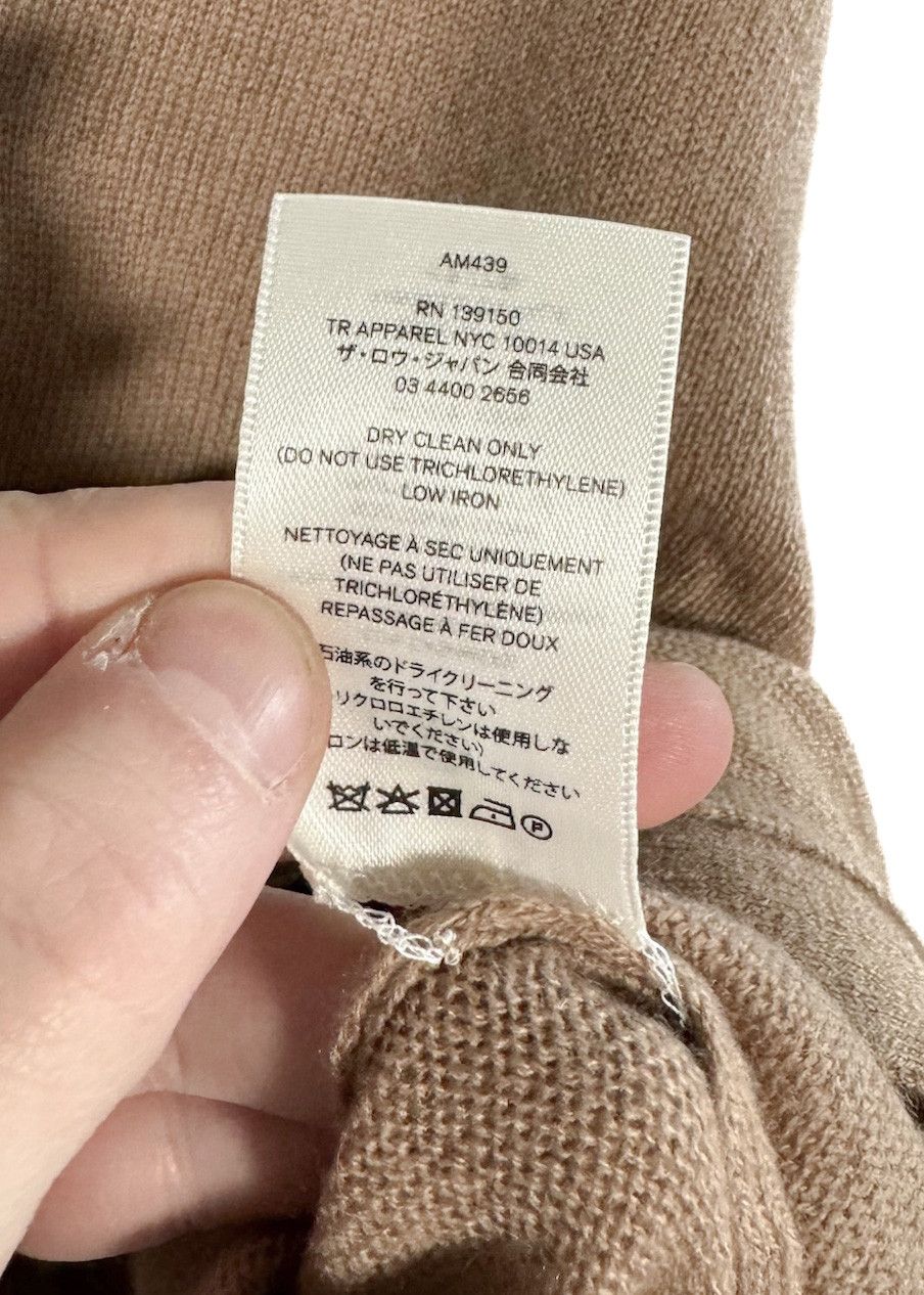 Dolce & Gabbana Dolce & Gabbana Beige Twill Trouser with Brown Leather Trims Size 28" / US 6 / IT 42 - 8 Thumbnail
