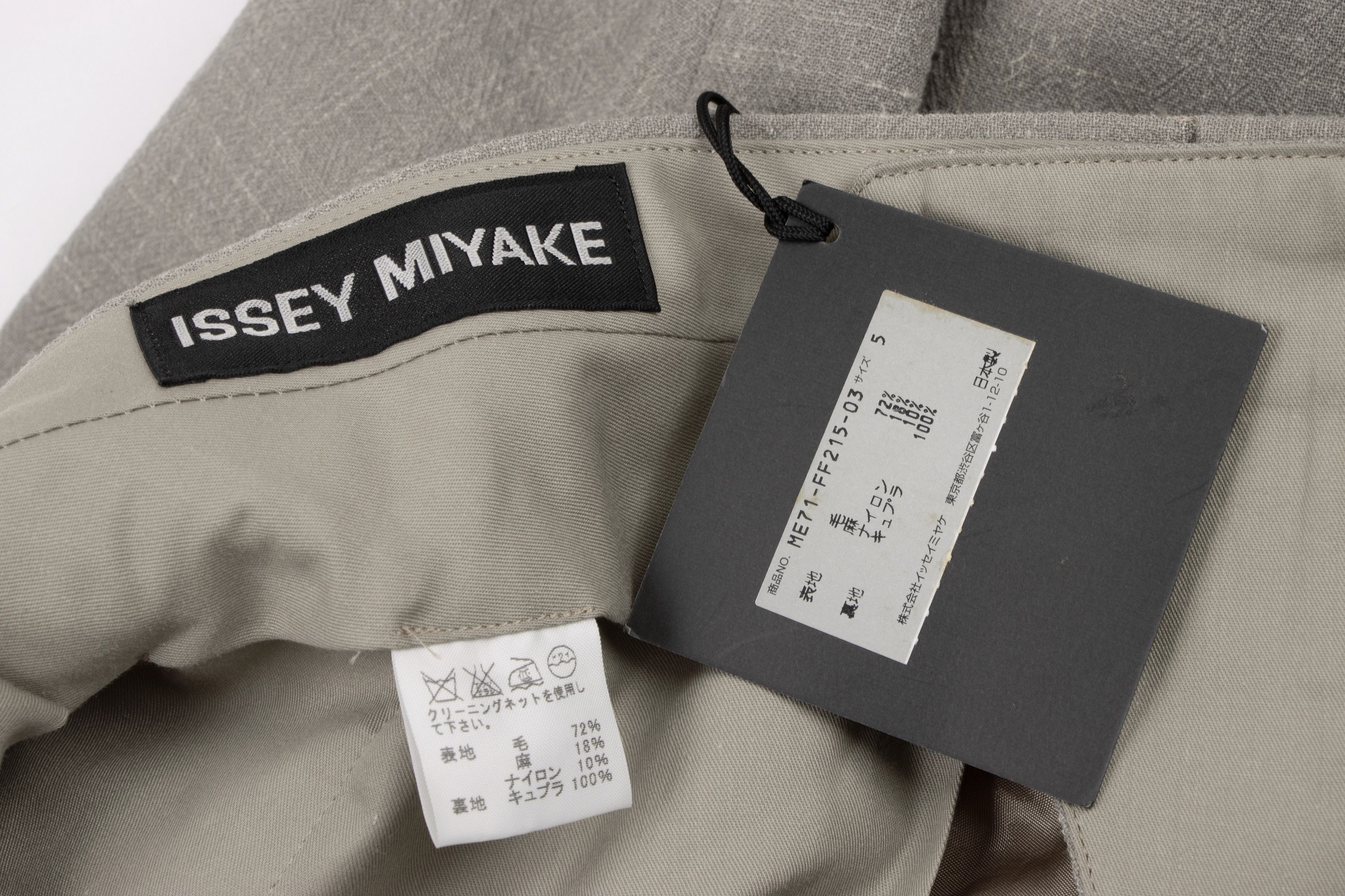 Issey Miyake Wool Linen Two-Tuck Straight Pants in Grey Size US 38 / EU 54 - 16 Thumbnail