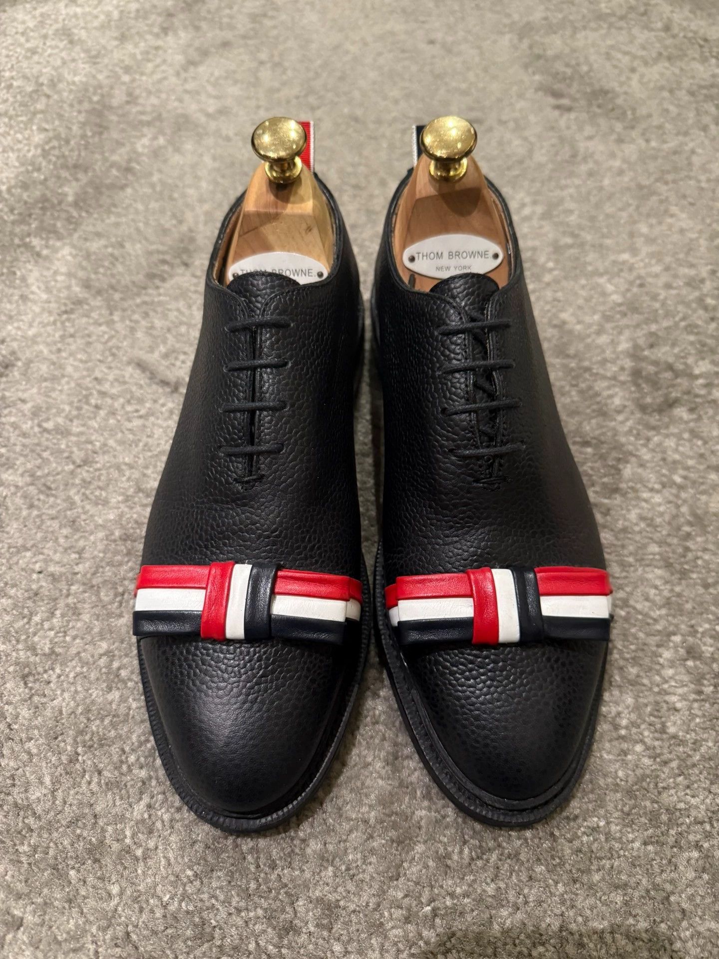 Thom Browne Thom Browne Classic Black Bow Leather Shoes Size38 Size US 7.5 / IT 37.5 - 1 Thumbnail
