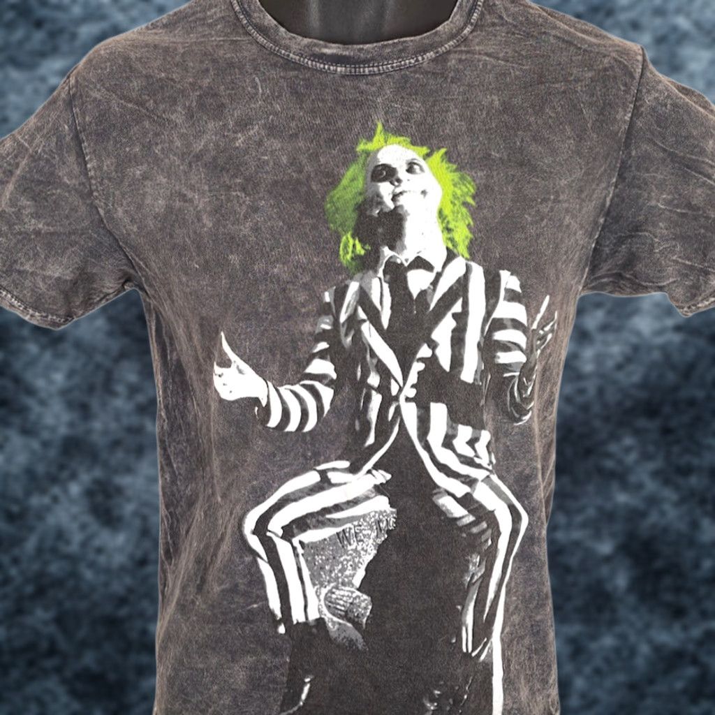 Burton Beetlejuice T Shirt Mens Size Small Gray Tim Burton Its Showtime Mens Size US S / EU 44-46 / 1 - 1 Thumbnail