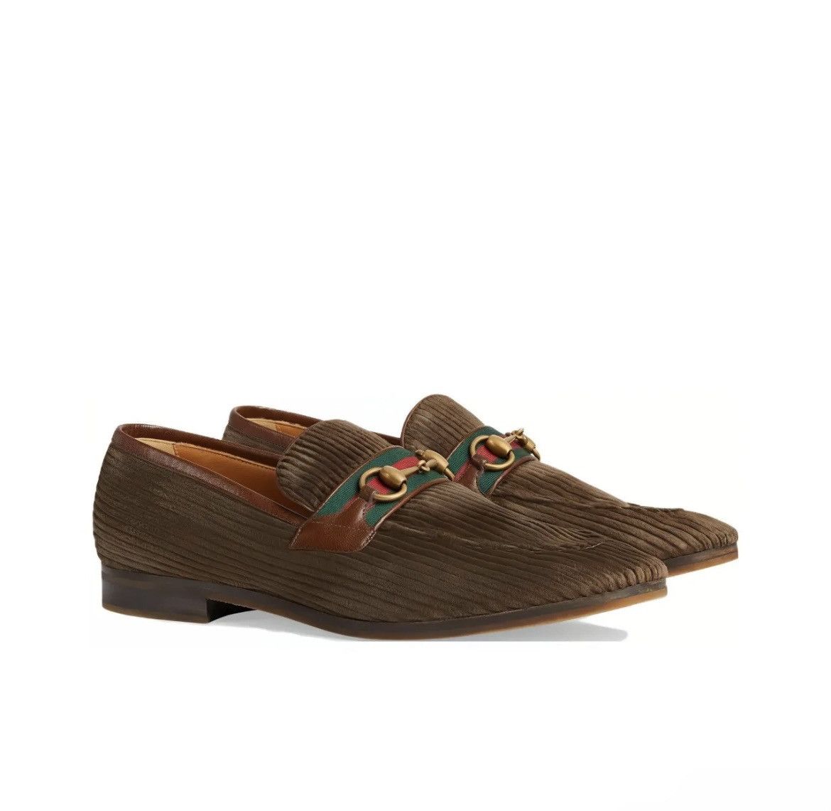 Gucci Gucci Horsebit Detail Corduroy Moccasin Lanzo Stretch Loafer Size US 7 / EU 40 - 1 Thumbnail