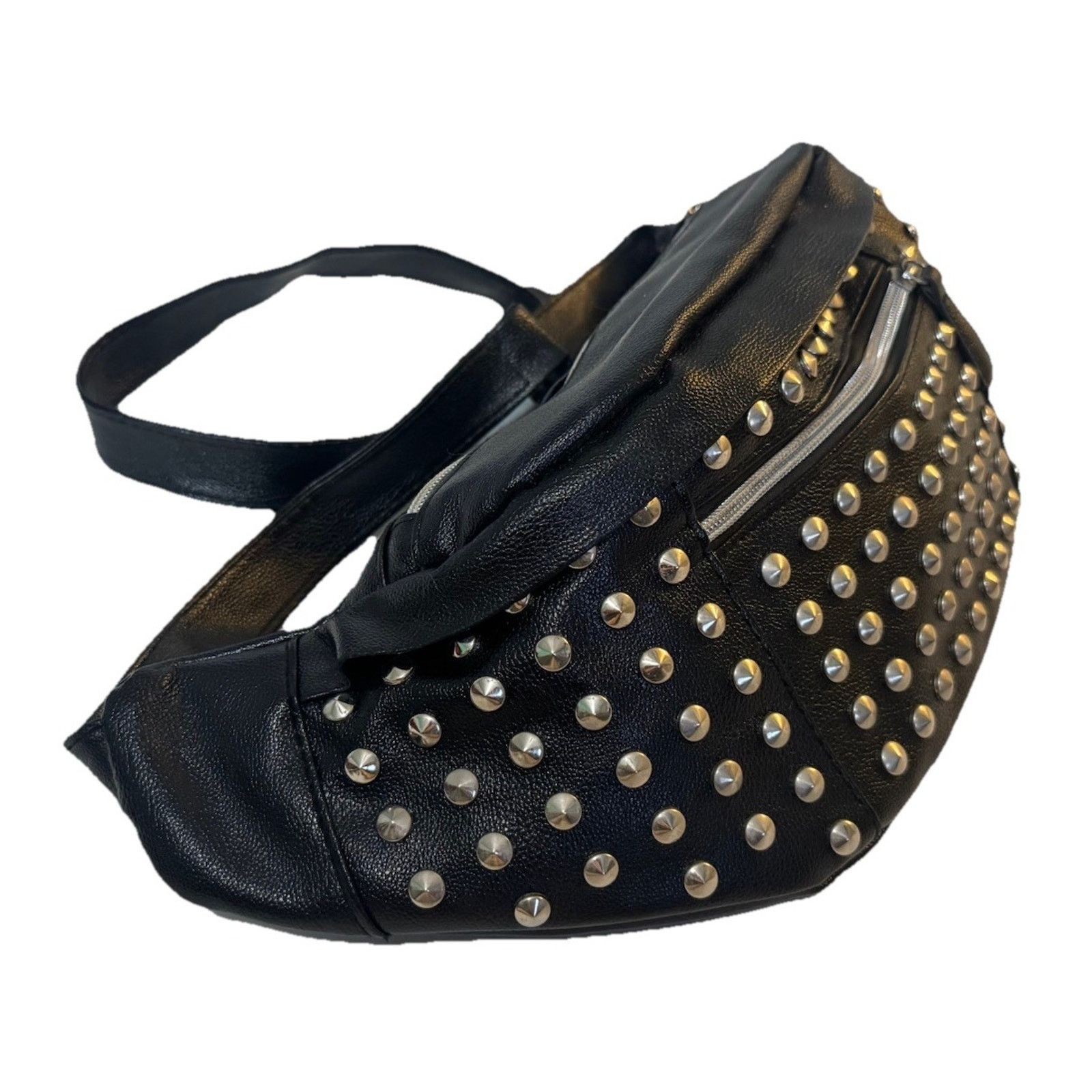 Other Jumbo Spike Studded Crossbody Bag Sling Goth Steampunk Moto Size ONE SIZE - 3 Thumbnail