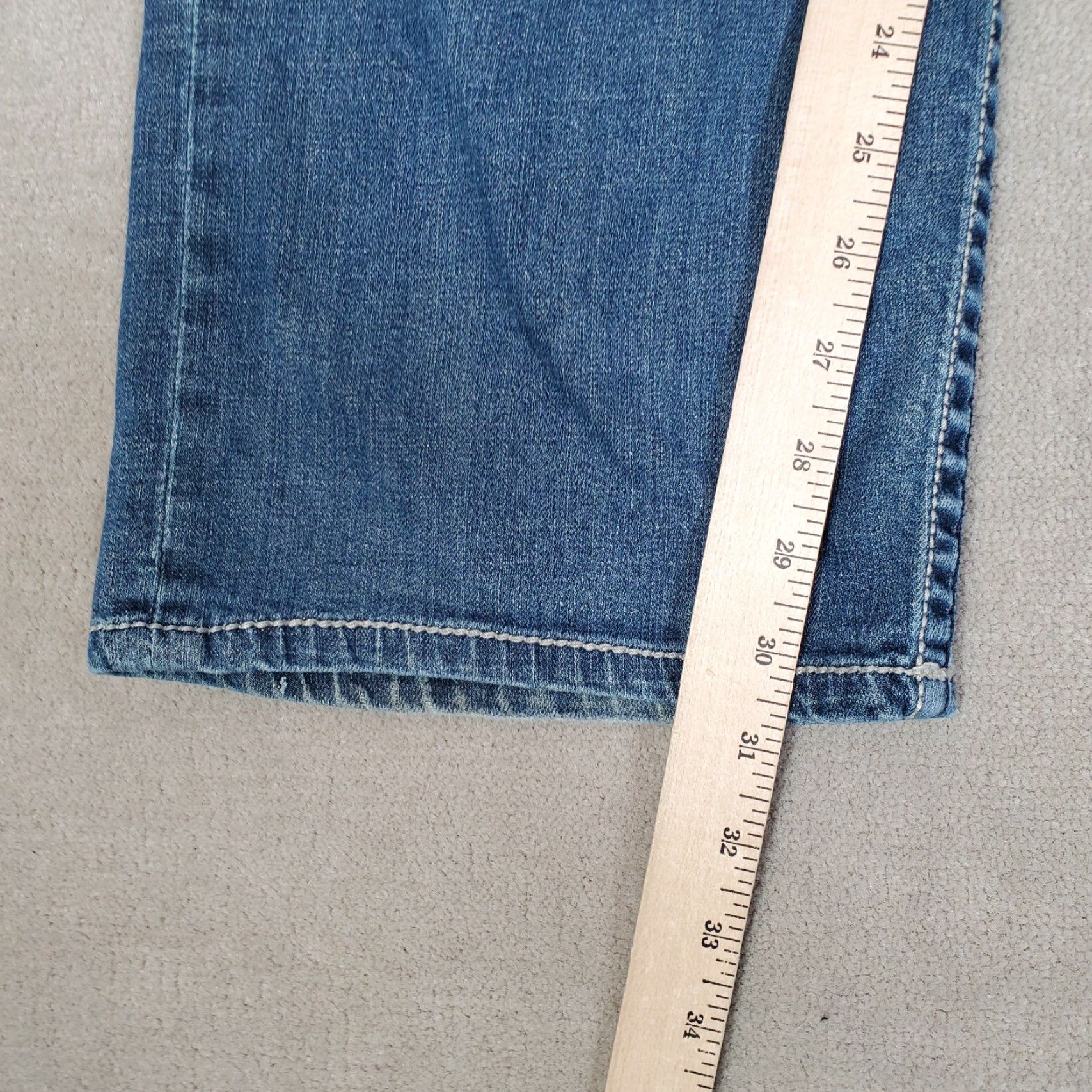 Vintage BKE Jeans Mens 34 R Blue Seth Straight Leg Buckle Faded Dark Wash Denim Designer Size US 34 / EU 50 - 6 Thumbnail