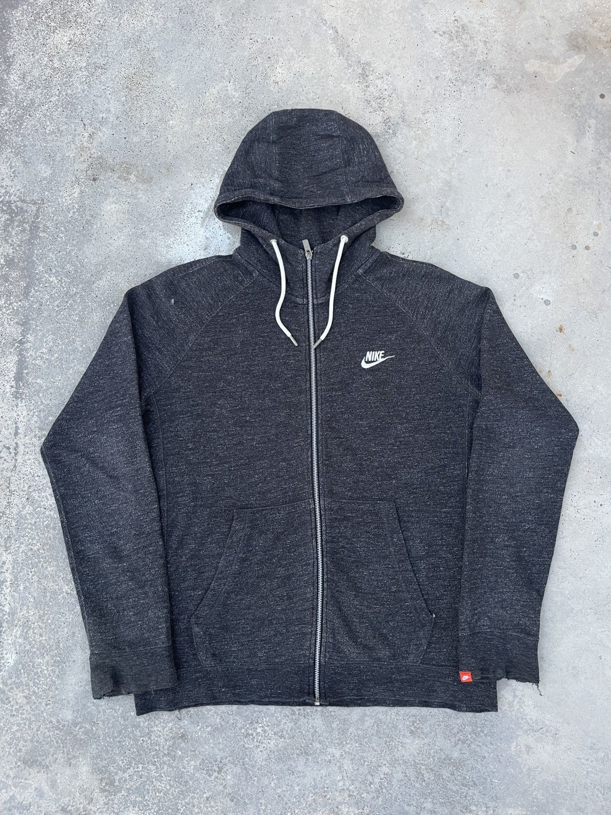 Nike Distressed Nike Zip Up Hoodie Size US L / EU 52-54 / 3 - 1 Thumbnail