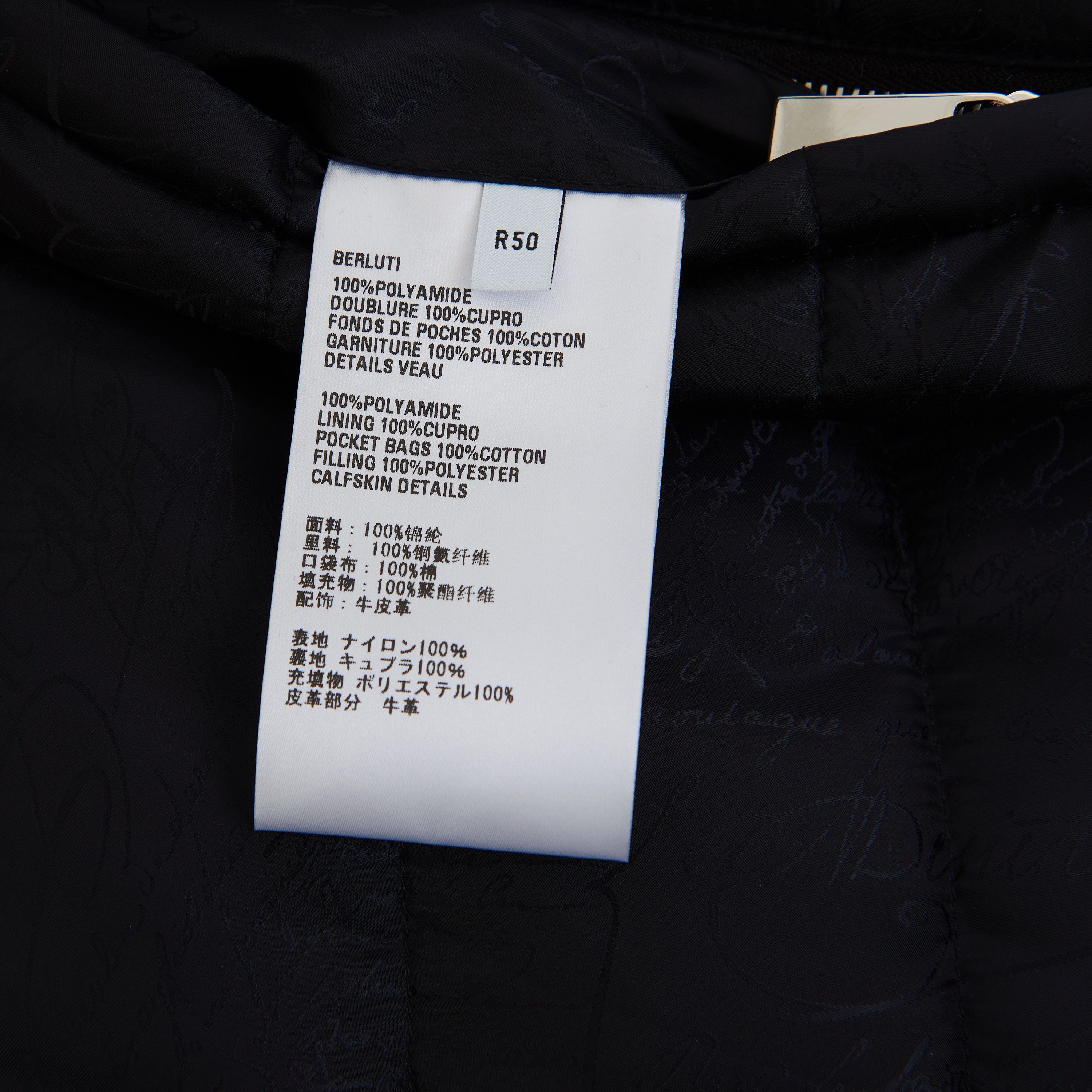 Berluti Gilet / Bodywarmer In Black Quilted Scritto Jacquard Nylon Size US M / EU 48-50 / 2 - 13 Thumbnail