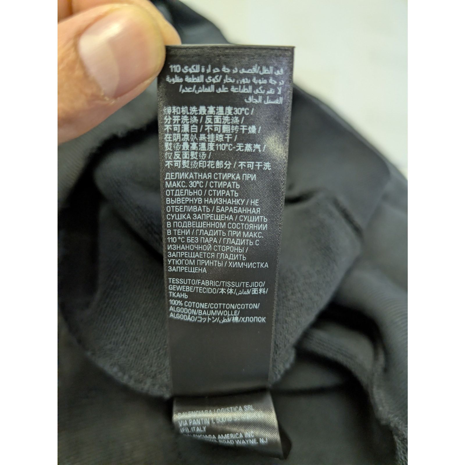 Balenciaga o1rshd1 3B Stencil Molleton Medium Fit Hoodie in Faded Black Size US M / EU 48-50 / 2 - 19 Thumbnail