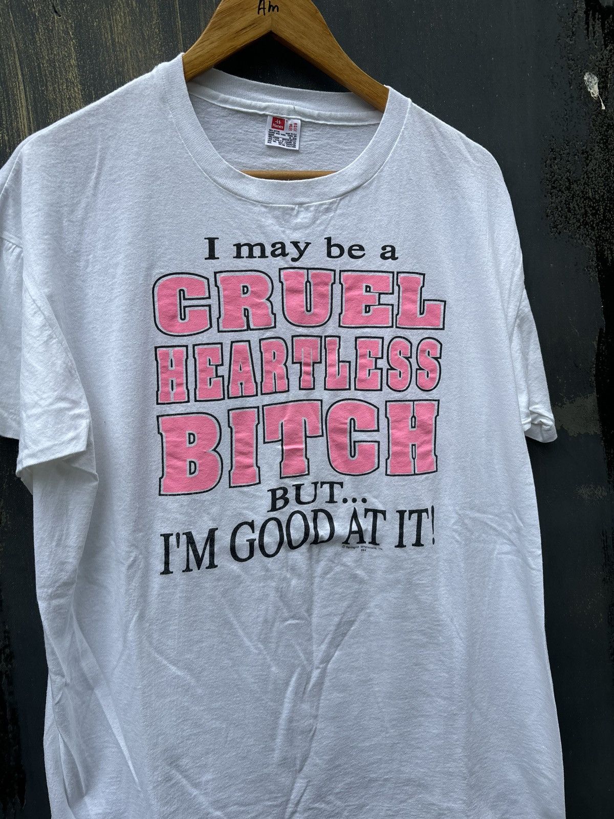 Vintage RARE! Vintage 90’s Parody Wording Tees Cruel Heartless Size US L / EU 52-54 / 3 - 1 Thumbnail