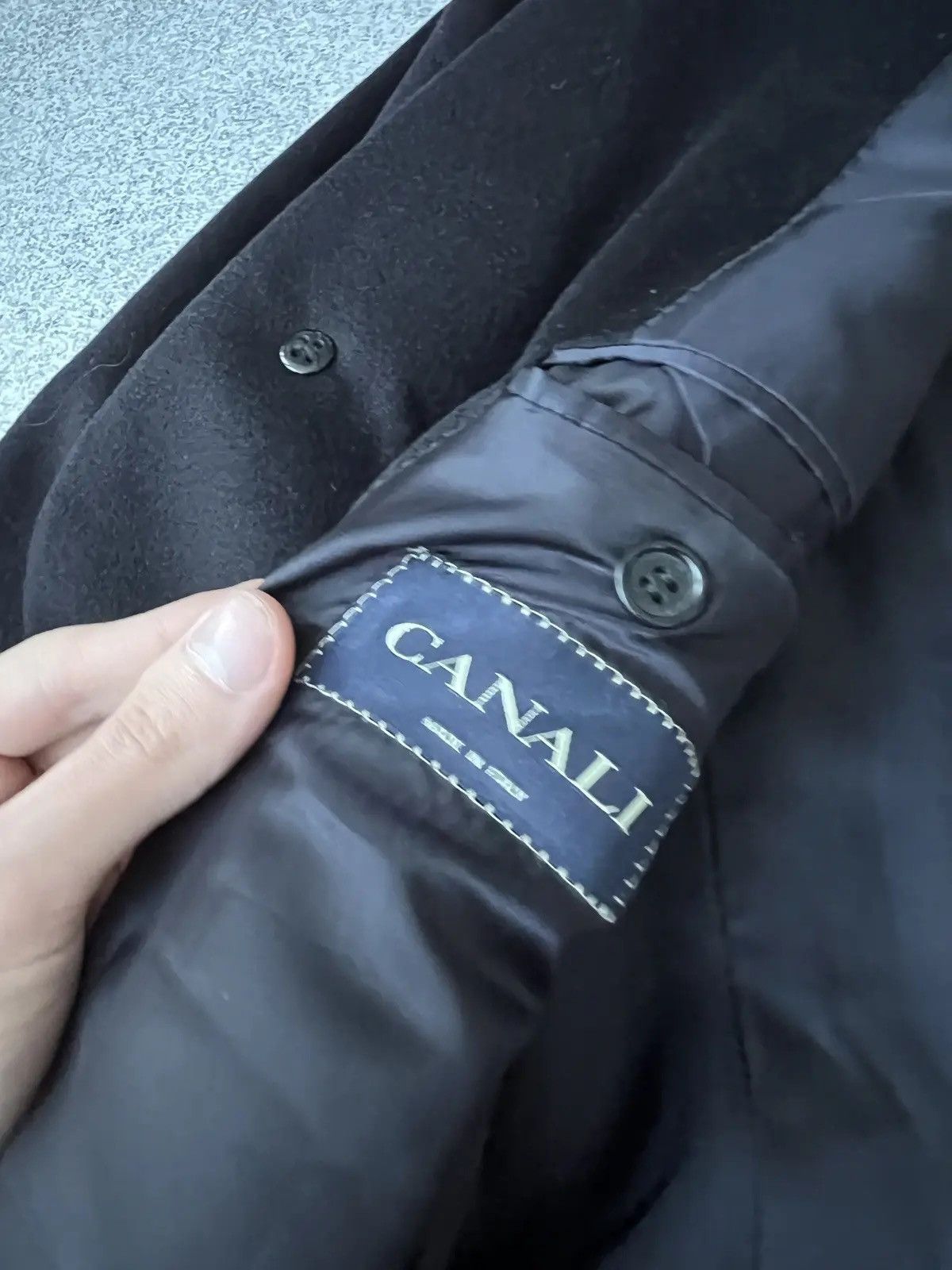 Canali × Vintage Vintage Canali Lana Cashmere Trench over coat luxury Size US L / EU 52-54 / 3 - 7 Thumbnail