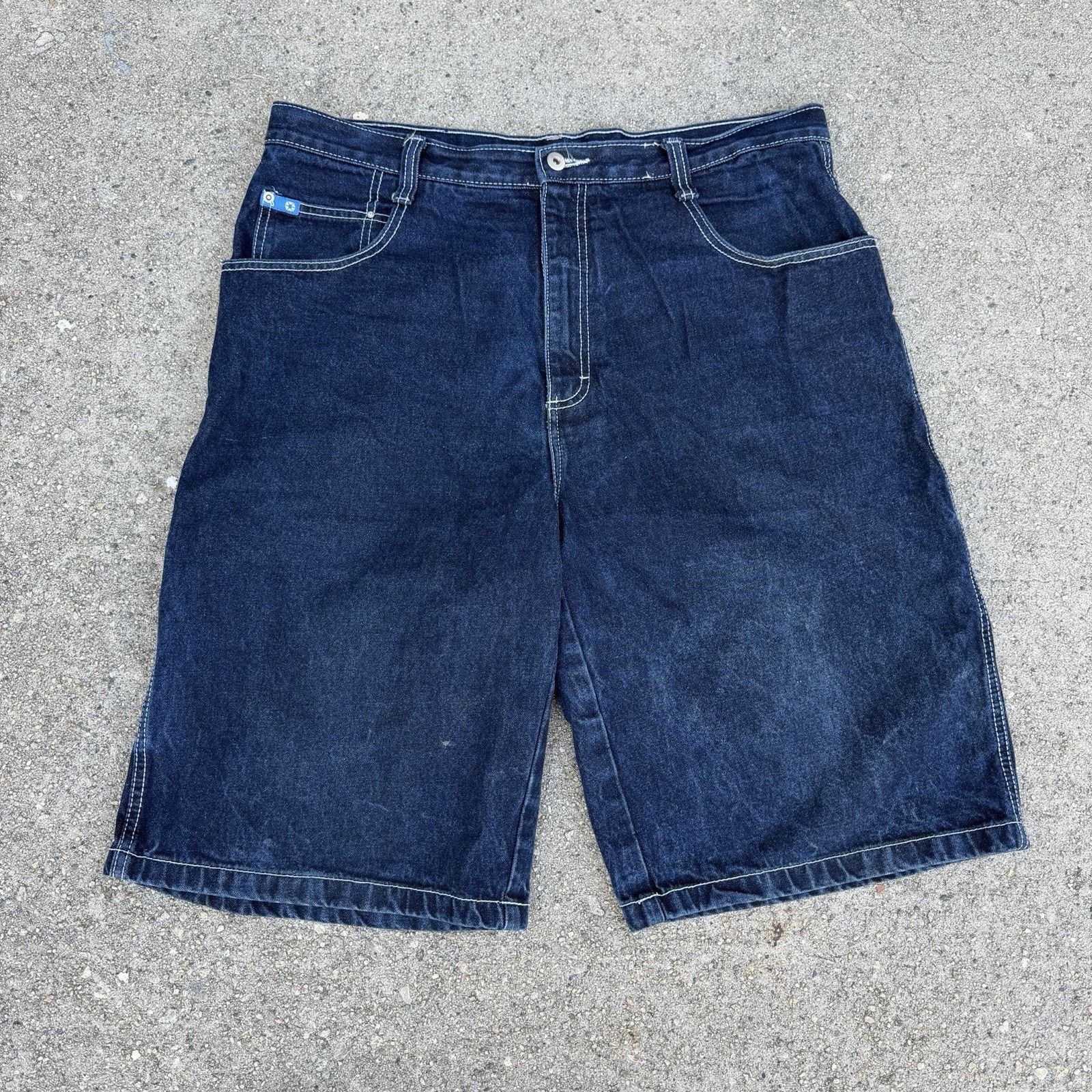 Southpole × Vintage Vintage Y2K Southpole Dark Wash Denim Shorts Jorts Sz 38 Size US 38 / EU 54 - 2 Thumbnail