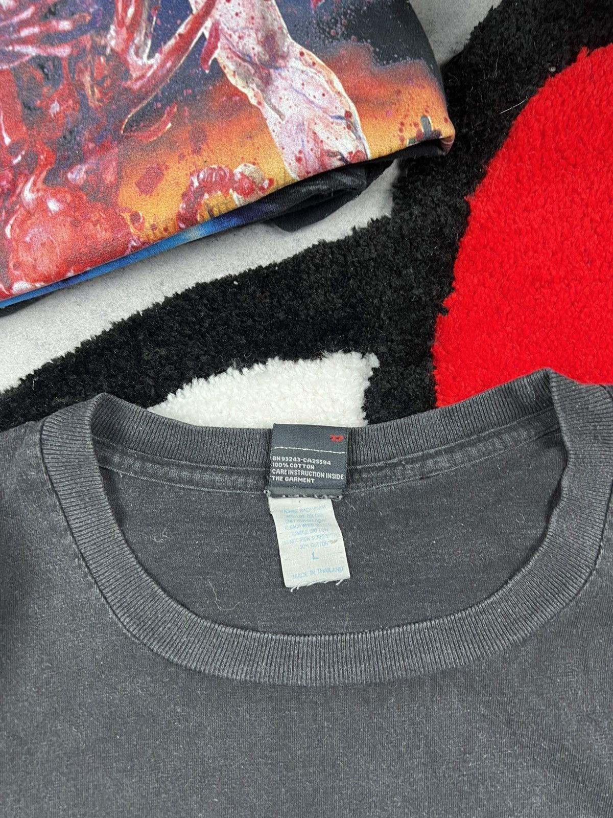 Diesel Y2K Diesel Affliction Style Black Big Logo Tee Shirt Size US L / EU 52-54 / 3 - 4 Thumbnail