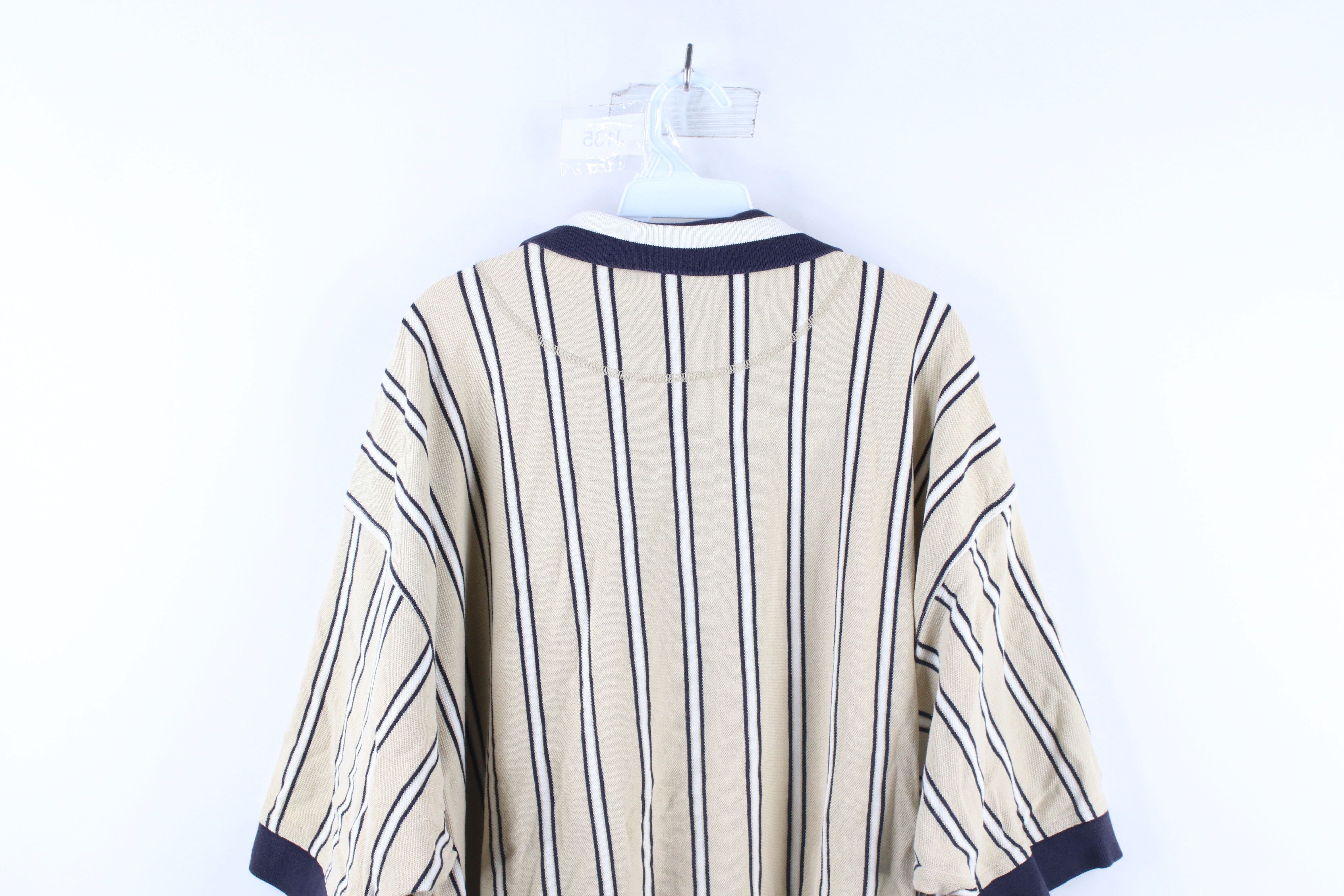 Vintage Vintage 90s Streetwear Collared Golf Polo Shirt Beige Size US XXL / EU 58 / 5 - 7 Thumbnail