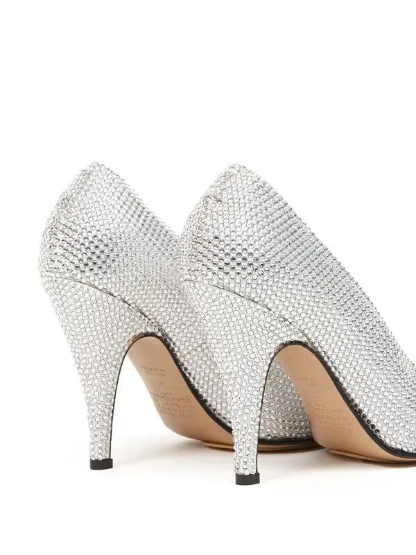 Maison Margiela oc11z1225 Tabi Rhinestone Embellished Pumps in White Size US 6 / IT 36 - 4 Thumbnail