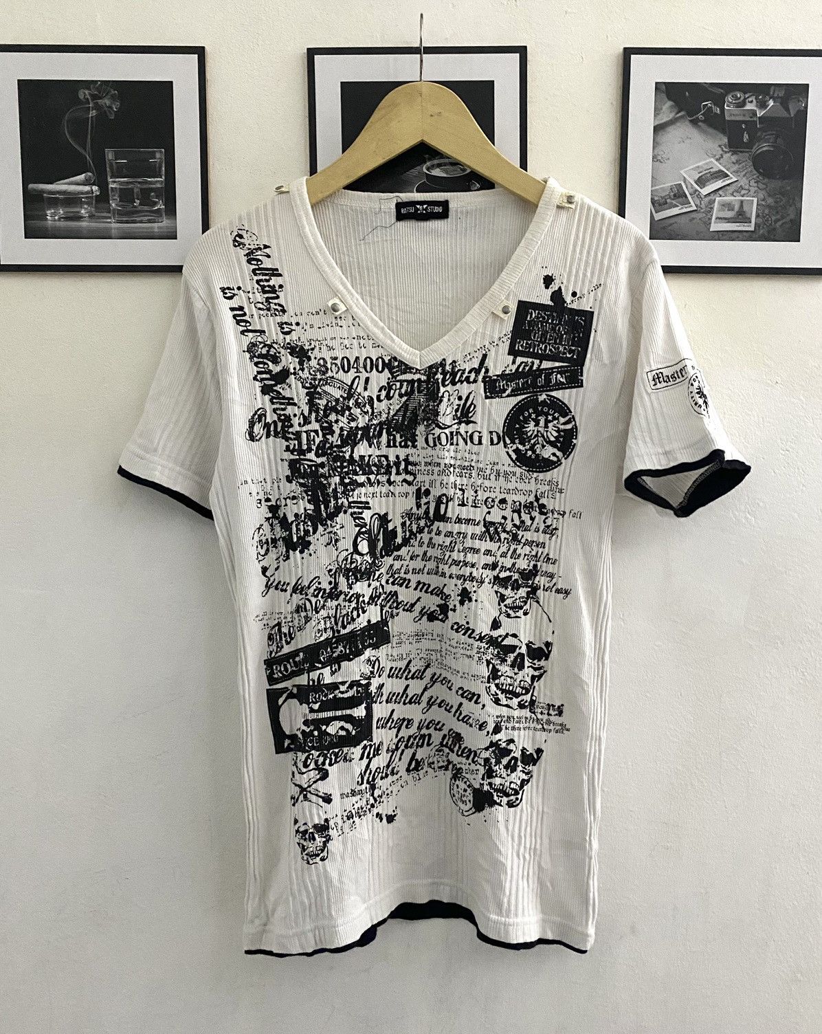 Hysteric Glamour Y2k Batsu studio 2 layer grunge poem tee Size US M / EU 48-50 / 2 - 1 Thumbnail
