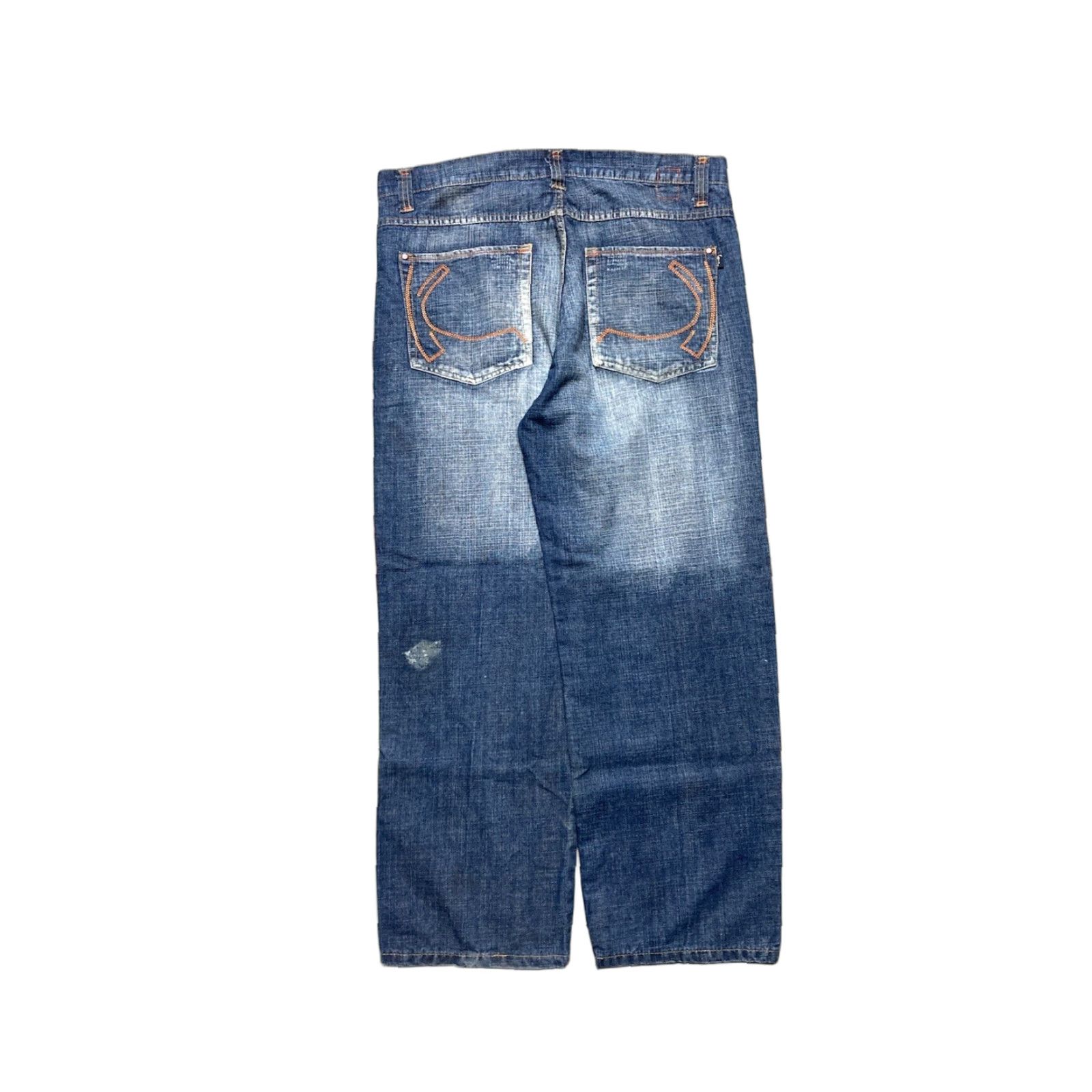 Karl Kani VINTAGE Karl Kani Jeans Men 40x32 Wide-Leg Embroidered Hip Hop Baggy Skater Blue 90s Size US 40 / EU 56 - 1 Thumbnail