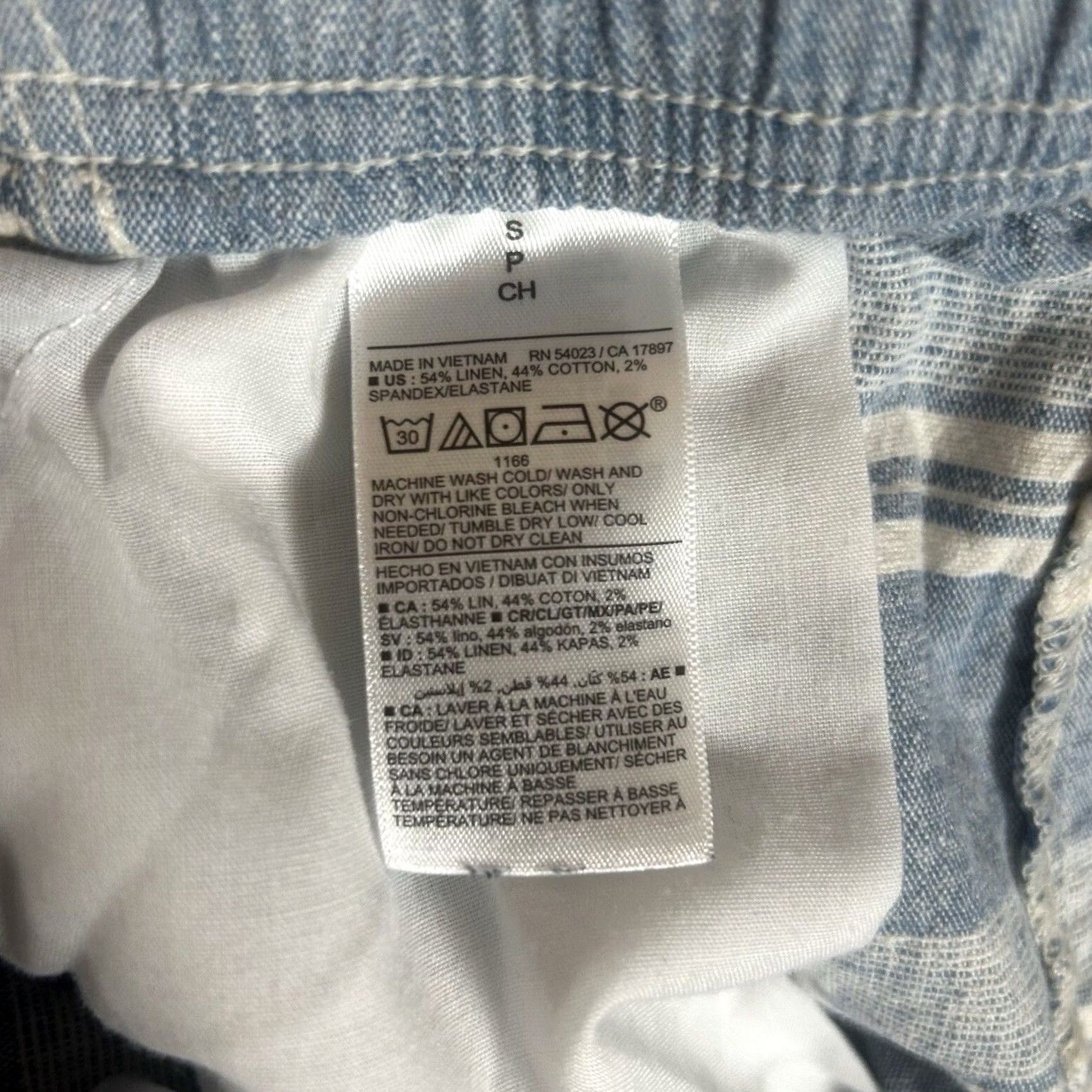 Old Navy Old Navy Shorts Mens Small Linen Blend Blue Jogger Casual Drawstring Pockets Size US 29 - 3 Thumbnail