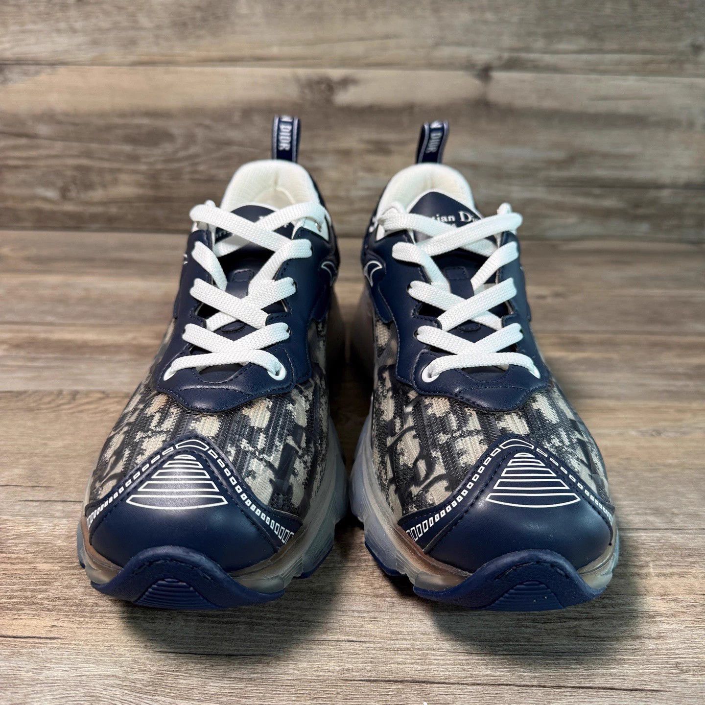 Dior DIOR Vibe Oblique Navy/White Blue Low Top Sneakers EUR40 Size US 9 / IT 39 - 6 Thumbnail