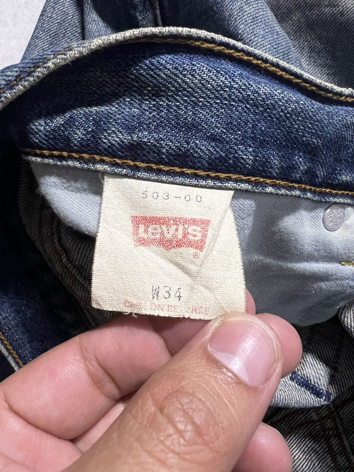 Levi's 💥90’s Baggy💥Vintage Levis 503 Distress Mud Wash Baggy Jeans Size US 33 - 22 Thumbnail