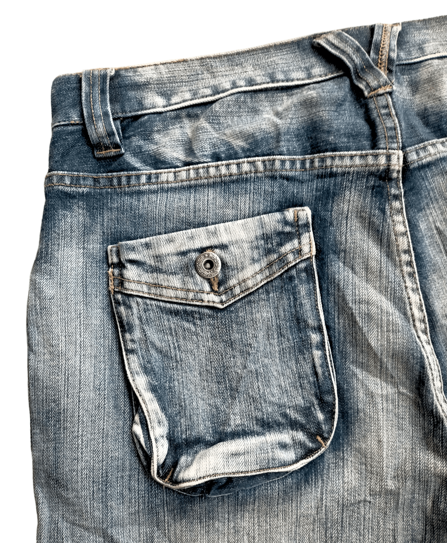 PPFM PPFM Curve Leg Stretch Acid Wash Jeans Size US 33 - 12 Thumbnail