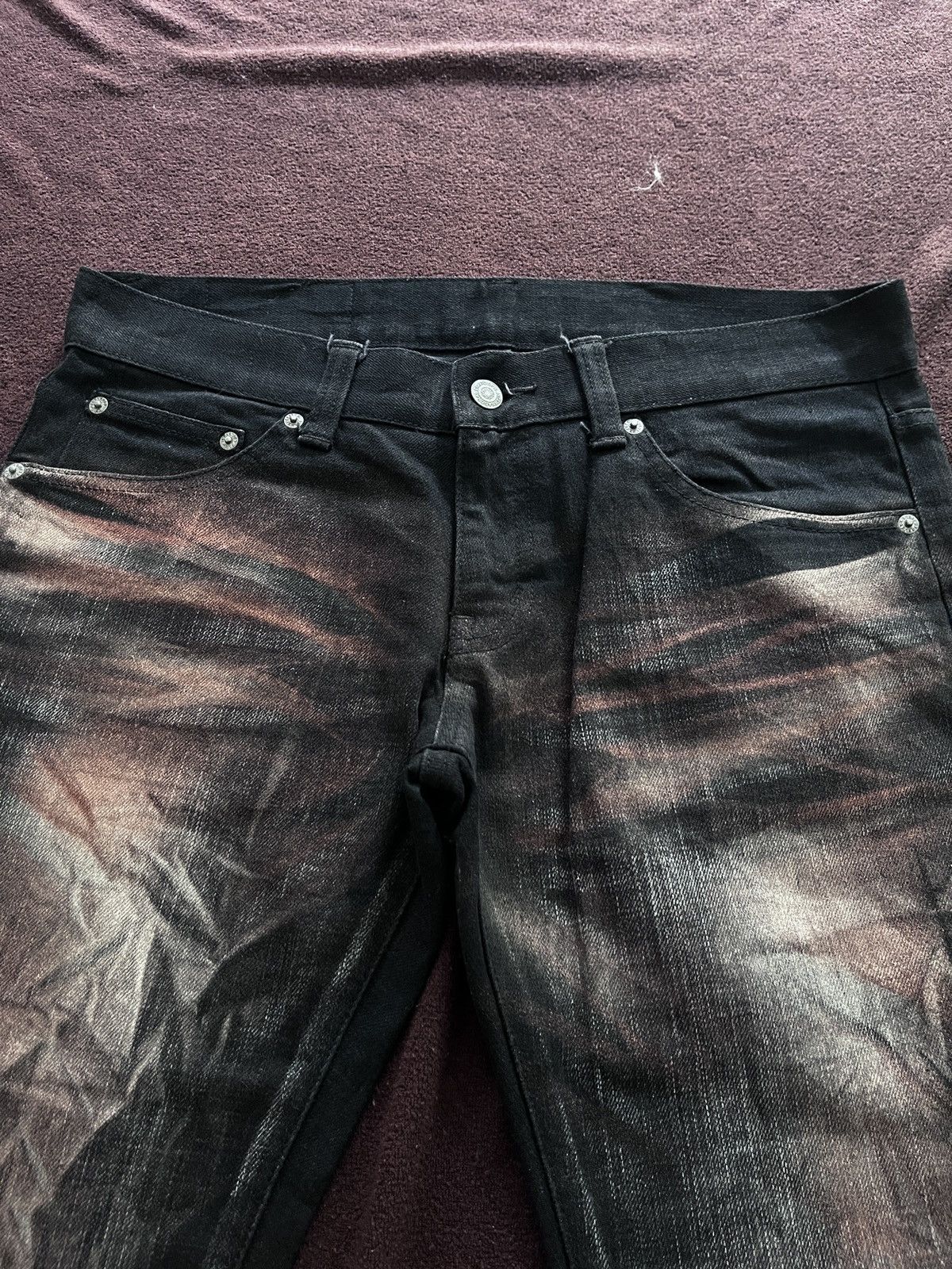 Tornado Mart TORNADO MART ACID SPRAY FLARE JEANS Size US 30 / EU 46 - 5 Thumbnail