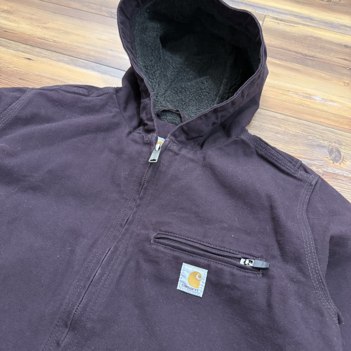 Carhartt Women’s Carhartt Purple Wine Hooded Sherpa Jacket 104292 DWN Size M / US 6-8 / IT 42-44 - 2 Thumbnail