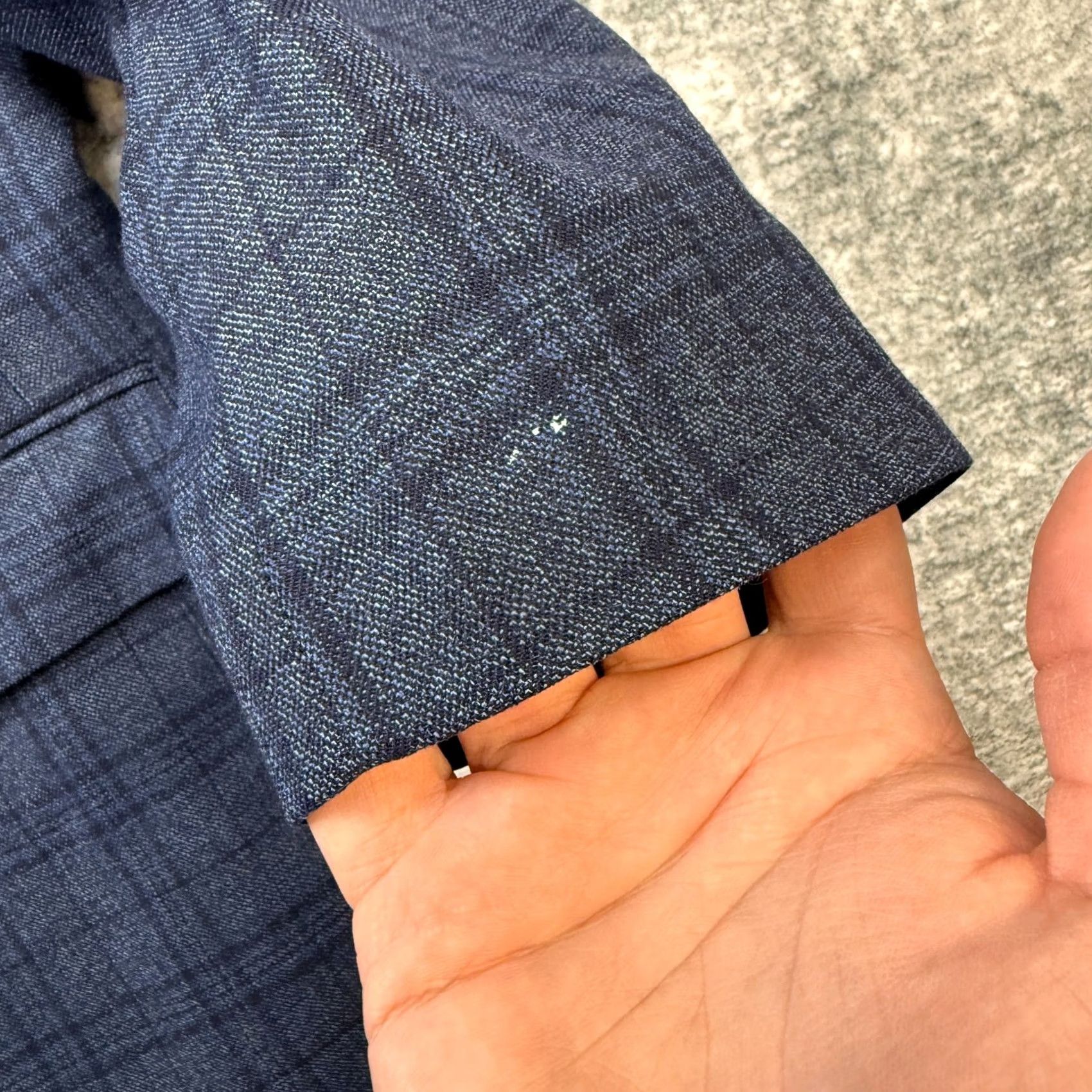 Jos. A. Bank Jos. A. Bank Blazer Jacket Mens 46R Blue Plaid Wool Single-Breasted Notch Lapel 2-Button Vented Regular Suit Coat Size 46R - 3 Thumbnail